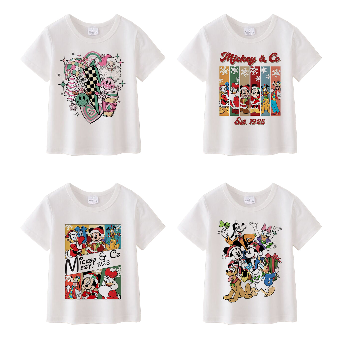(Pre Order)Christmas Cartoon Print Cotton Top