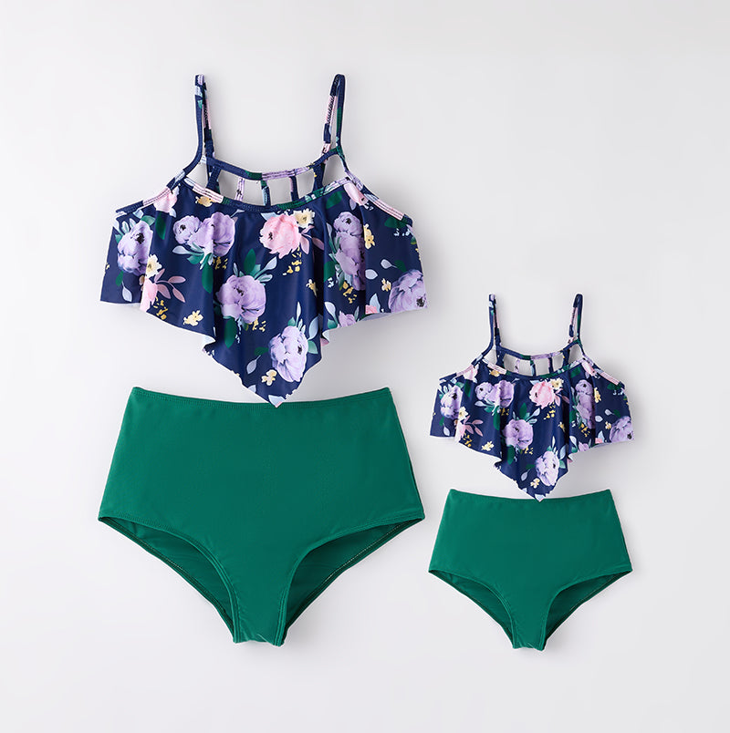 (In Stock)Mommy and Me Summer Floral Print Swimsuit