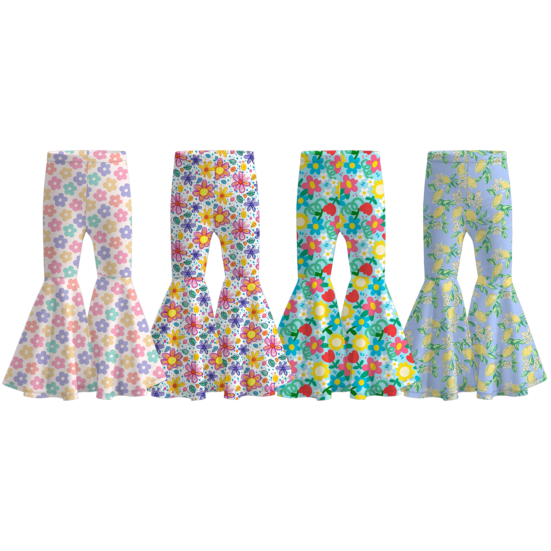 (Pre Order+Prepack Zone)Girls Spring&Summer Print Bell Pants