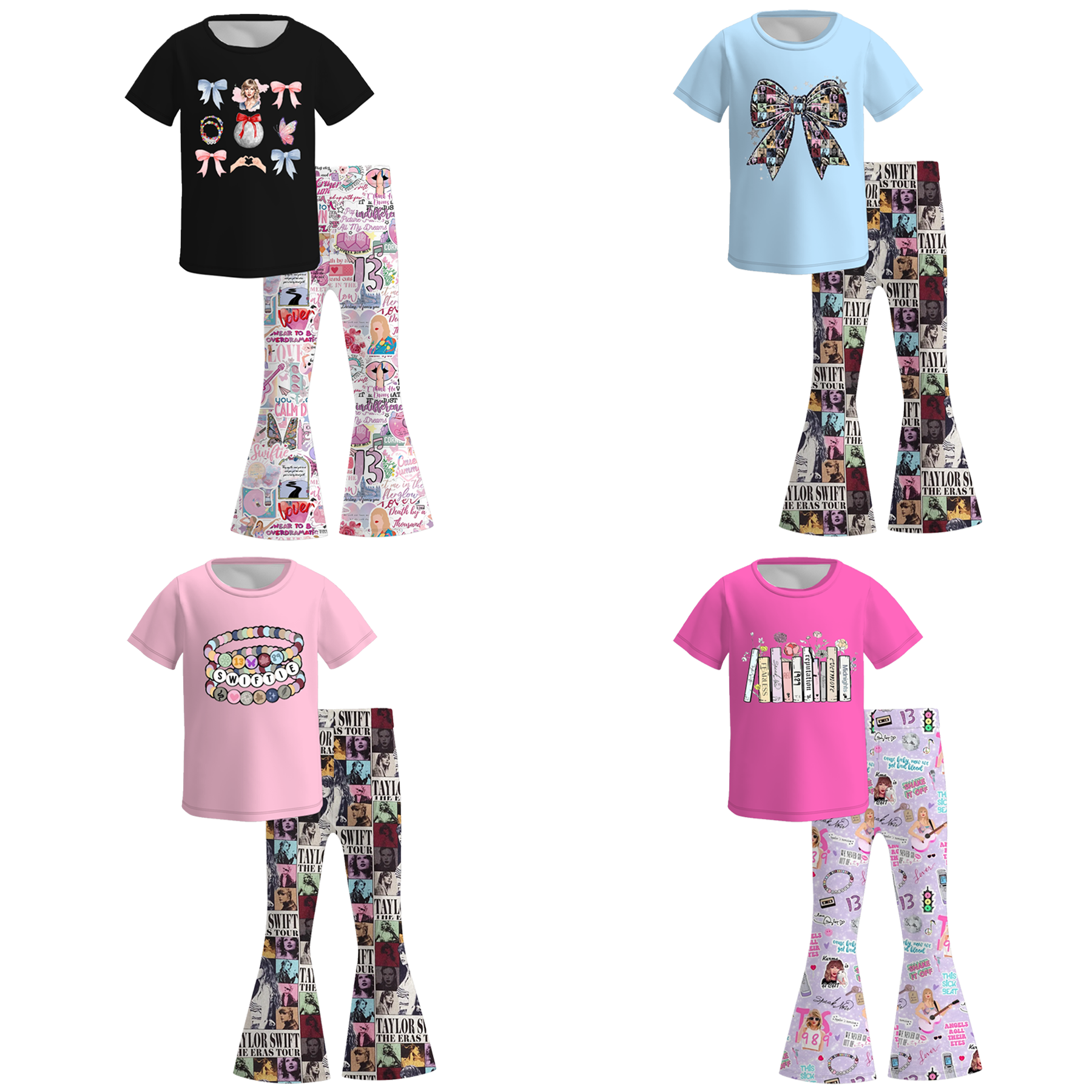 (Pre Order)Girls TS Print Outfit Set