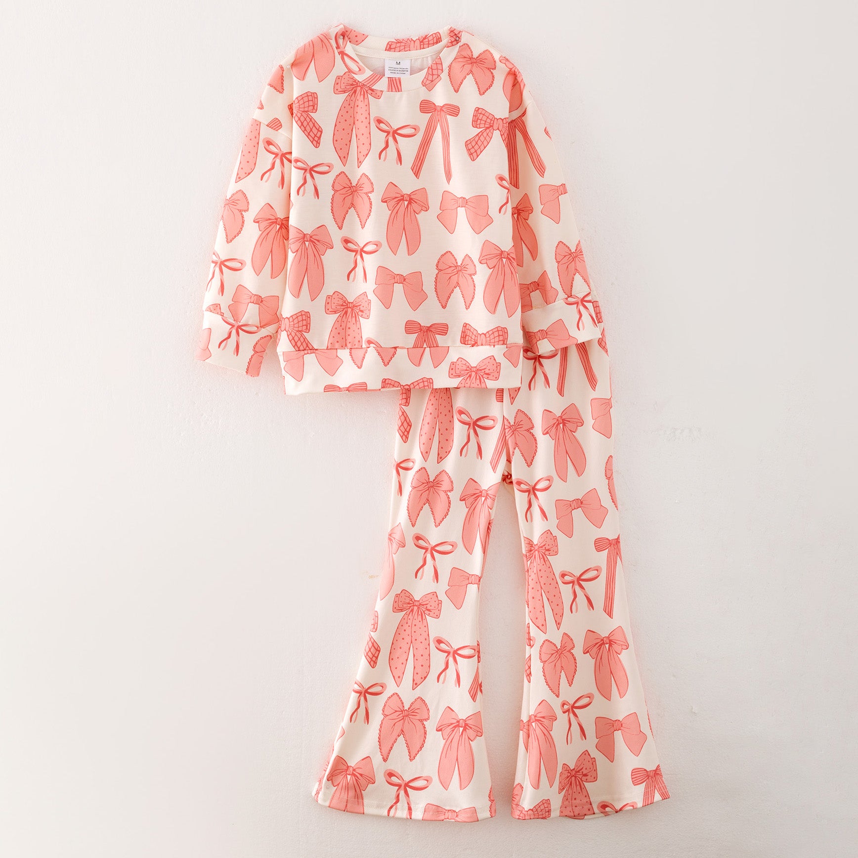 (Pre Order)Girls Print Twill Sweatshirt Suit