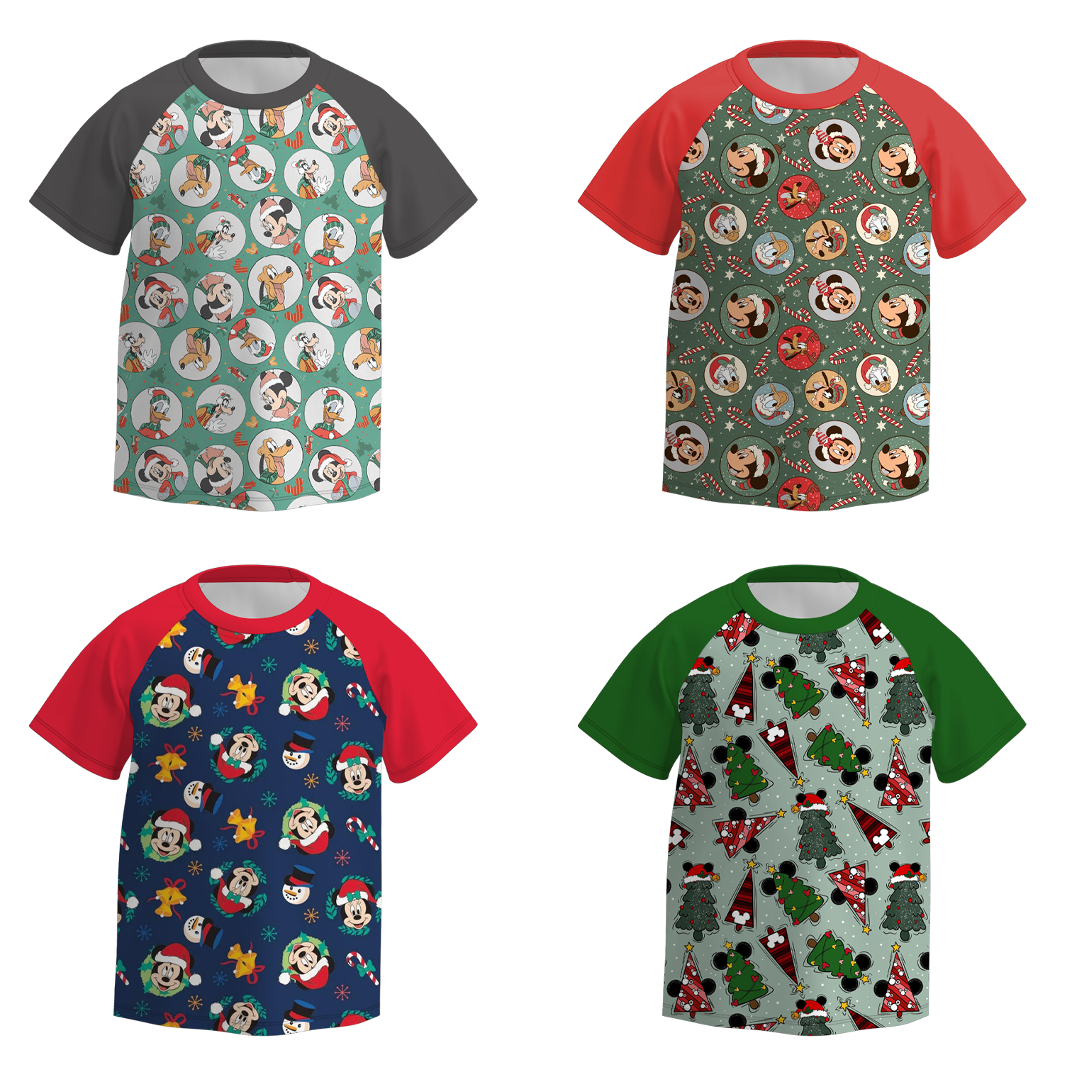 (Pre Order)Boys Christmas Cartoon Print Top