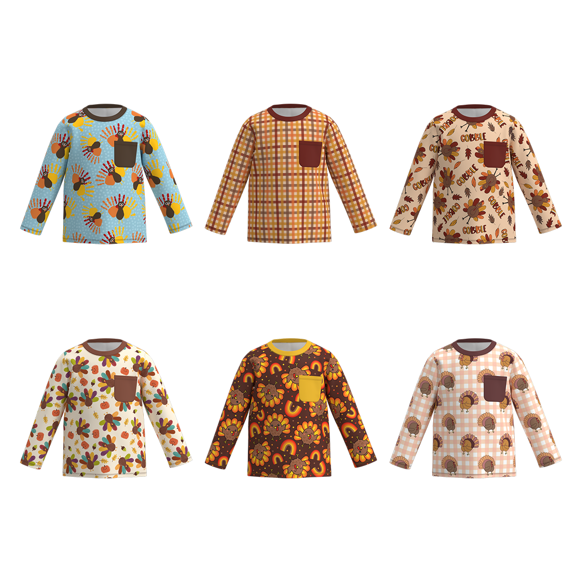 (Pre Order)Boys Thanksgiving Print Top
