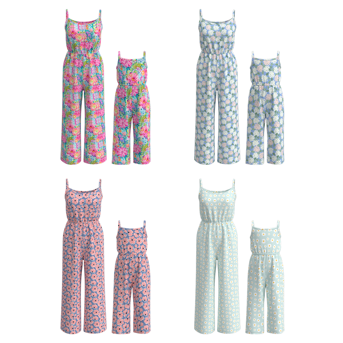 (Pre Order)Mommy and Me Floral Print Jumpsuit