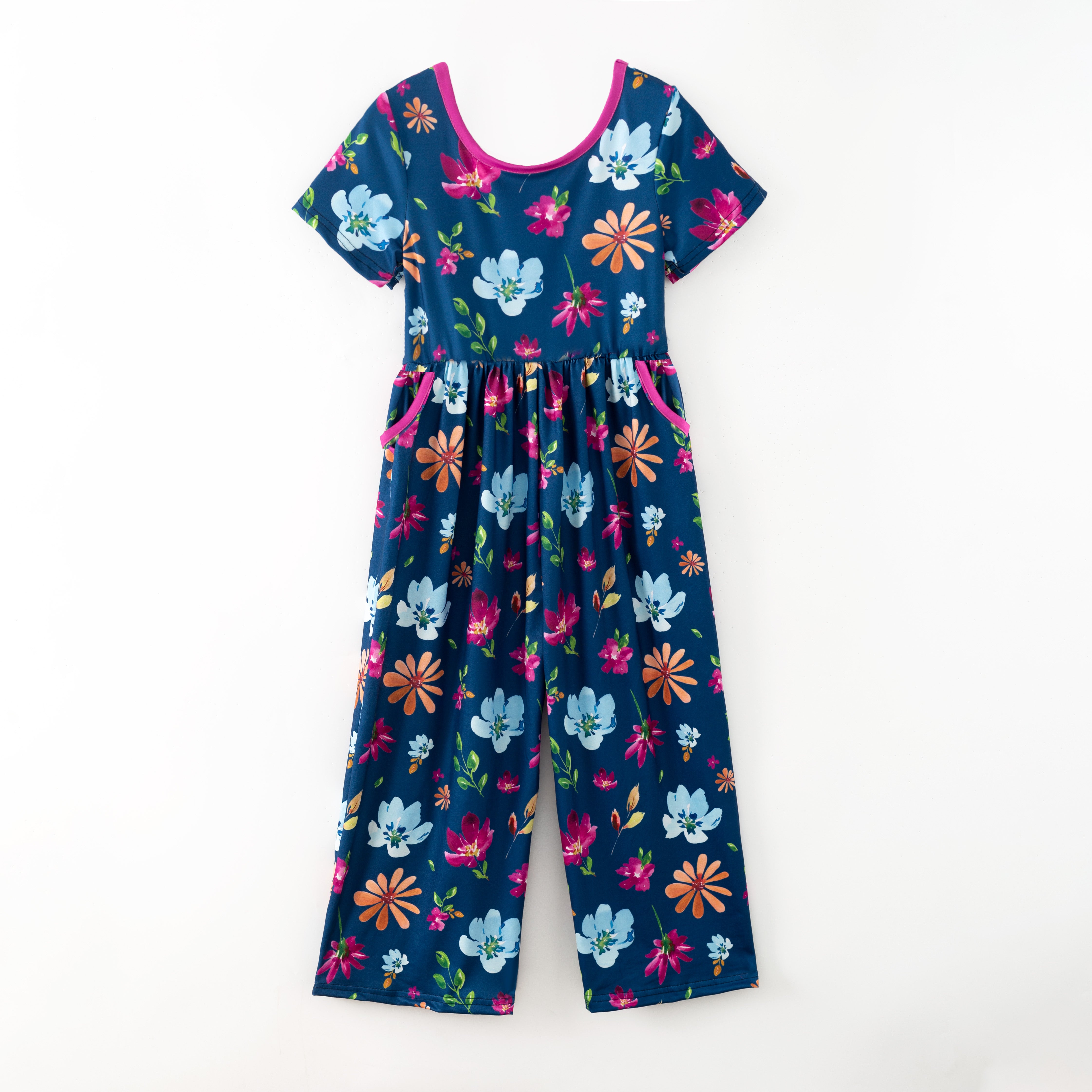 (Pre Order,Prepack Zone)Girls Floral Print Jumpsuit