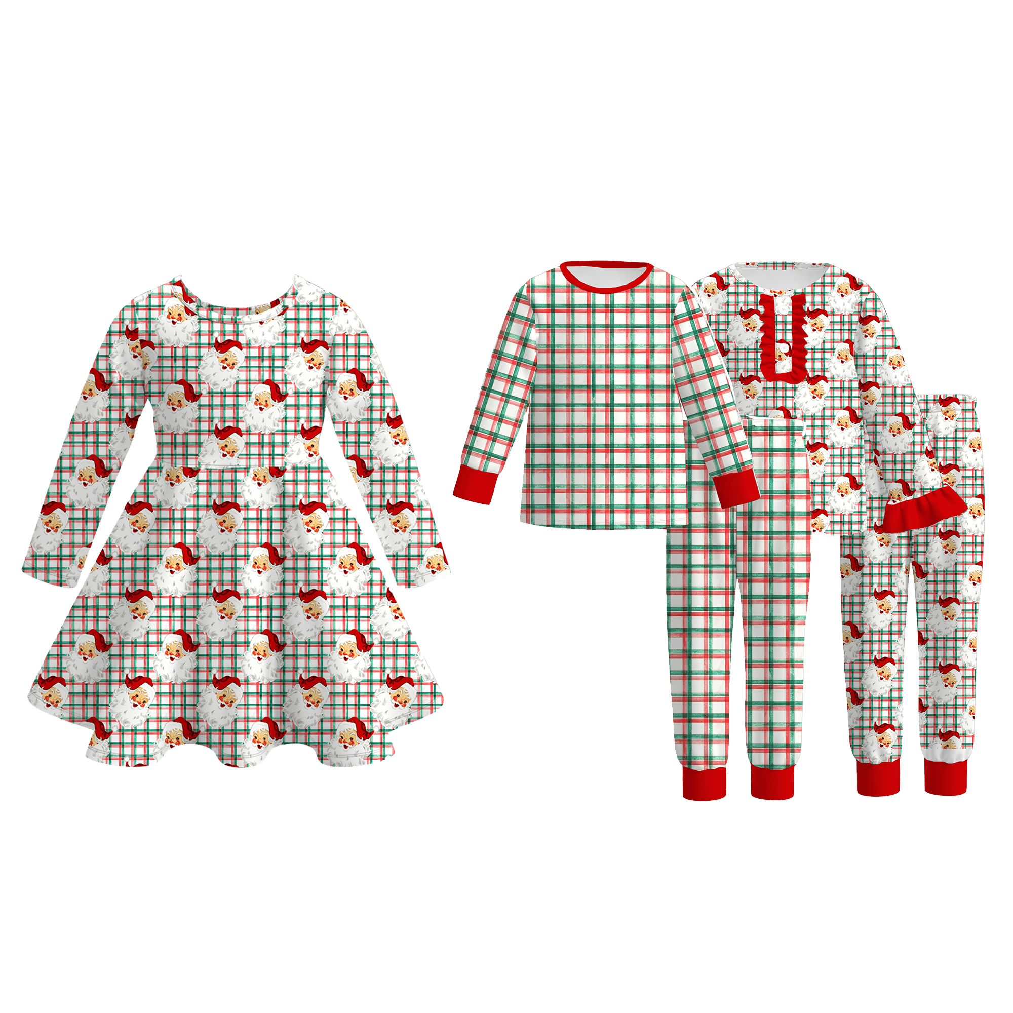 (Weekly Pre-Order)Siblings Christmas Print Dress&Pajamas