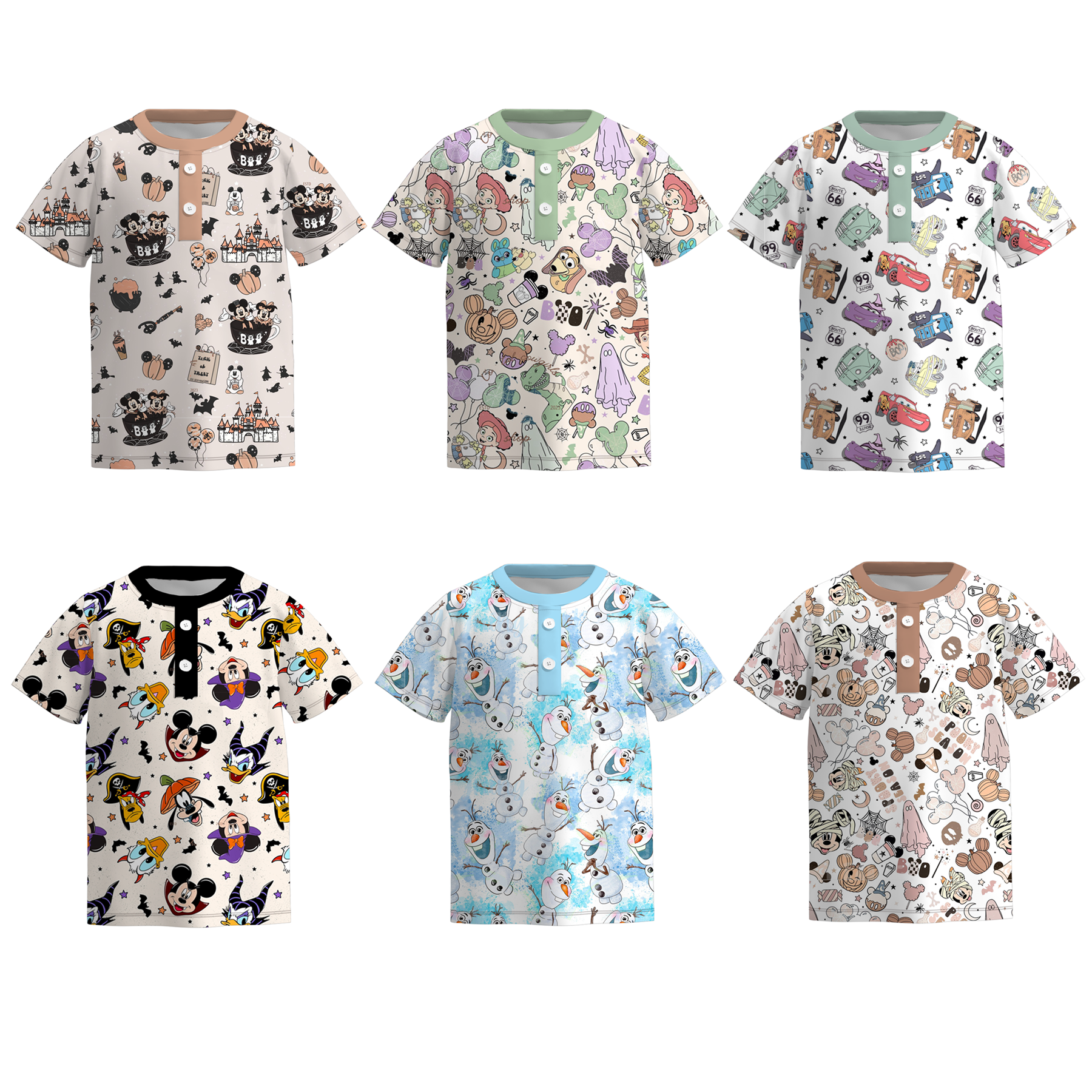 (Pre Order)Boys Halloween Cartoon Print T-shirt