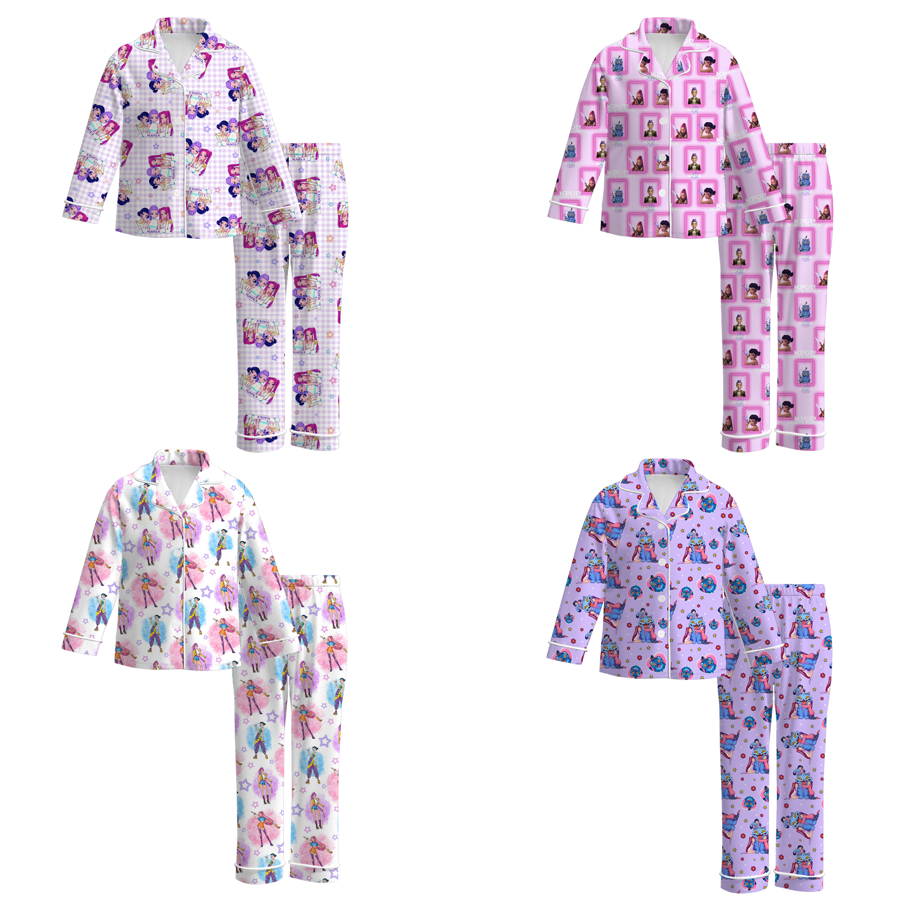 (Pre Order)Girls Movie Character Print Pajamas