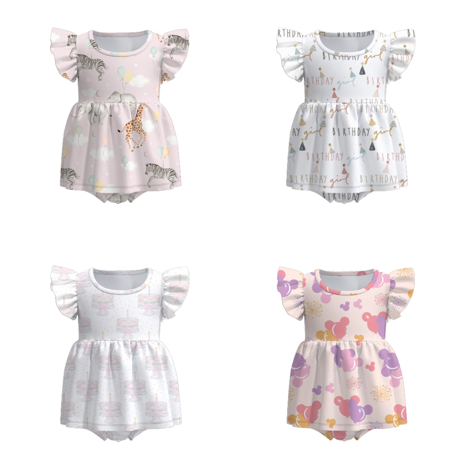 Baby Girl Summer Romper IN Blended Stuff Super Girl Printed Design main image 0