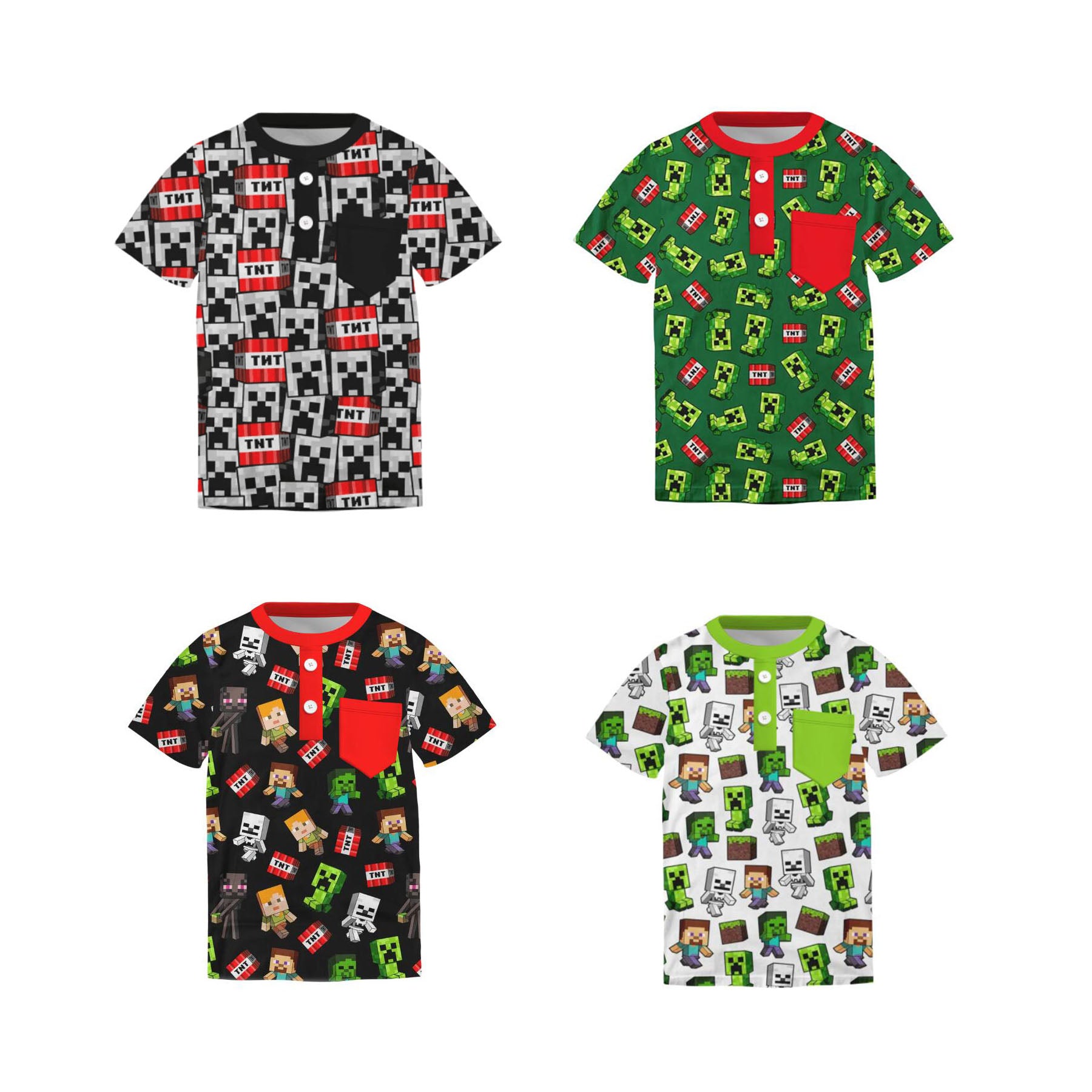 (Pre Order)Boys Game Character Print Top