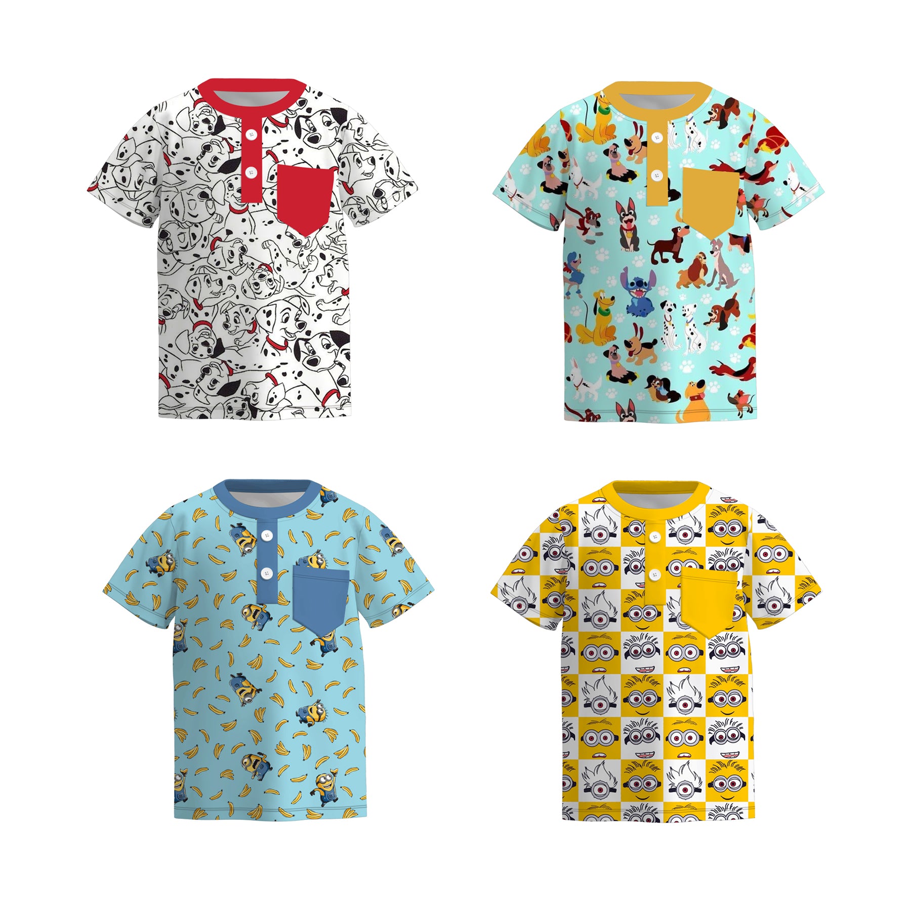 (Pre Order)Boys Cute Cartoon Print T-shirt