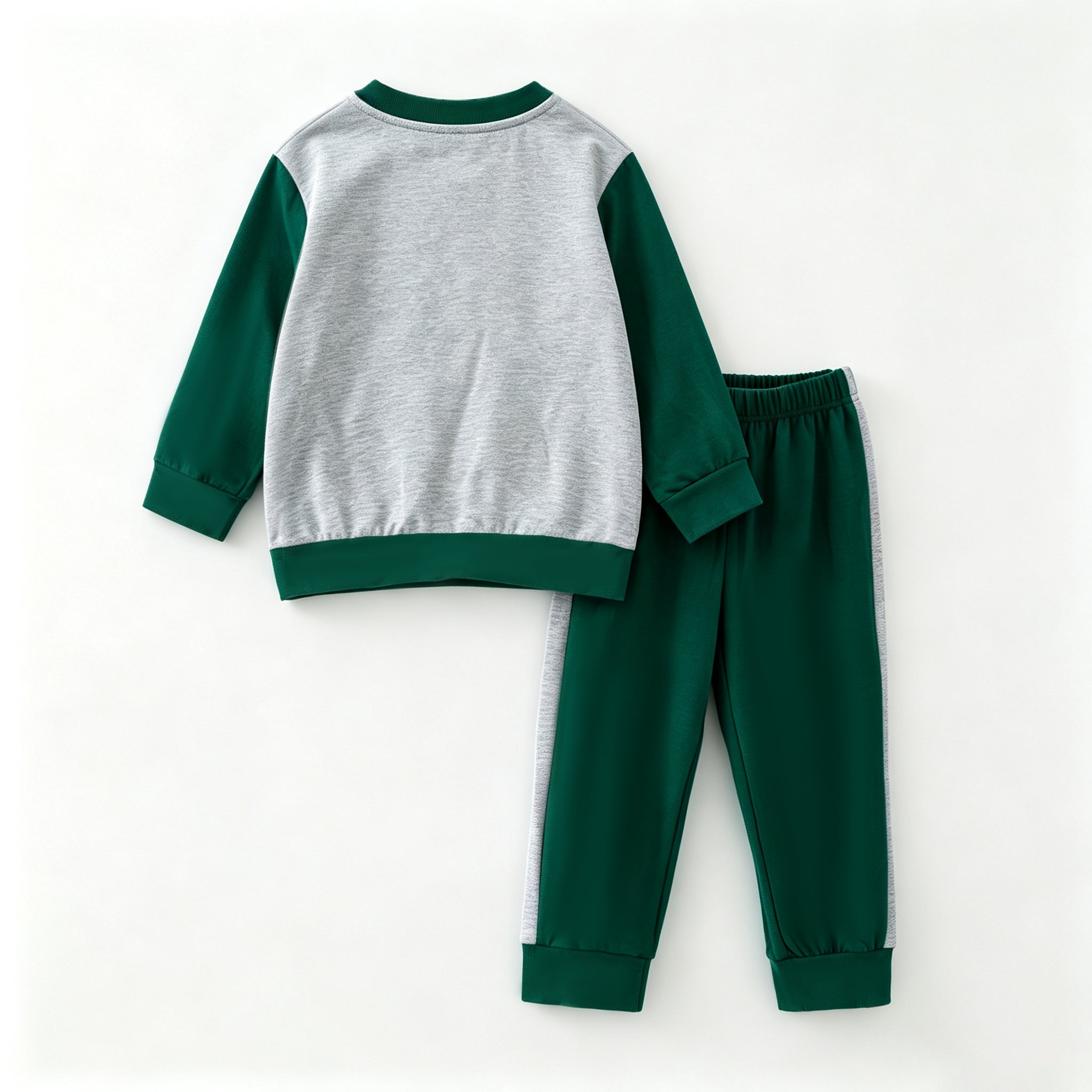 (In Stock)Boys Christmas Applique Cotton Outfit Set