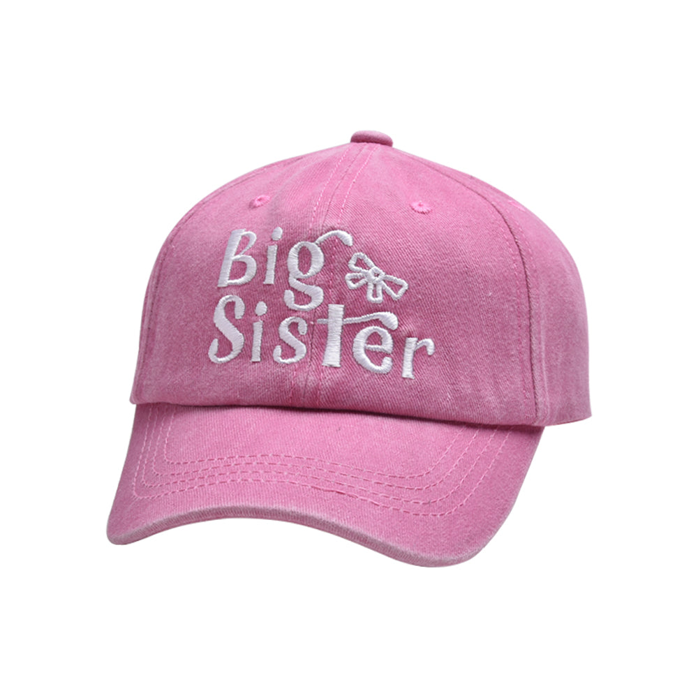 (Pre Order)Girls Big Sister Embroidered Baseball Cap