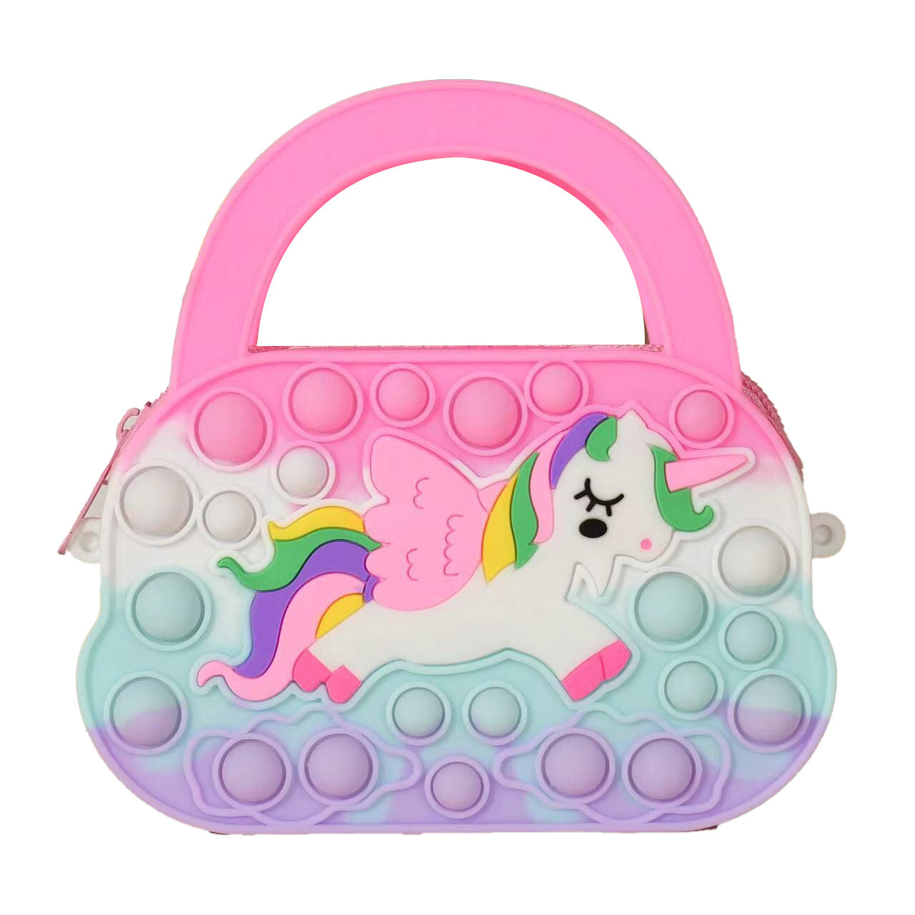 (Pre Order)Girls Unicorn Silicone Crossbody Bag