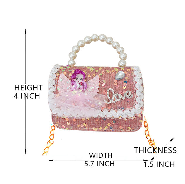(Pre Order)Girls Fashion Princess Crossbody Bag