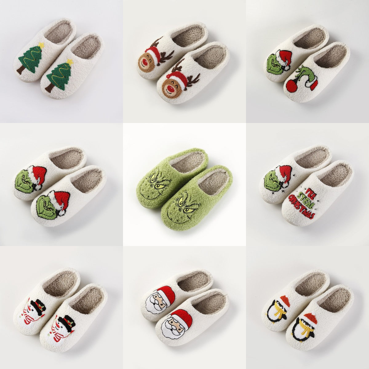 (Pre Order)Adults Christmas Cartoon Winter Cotton Slipper