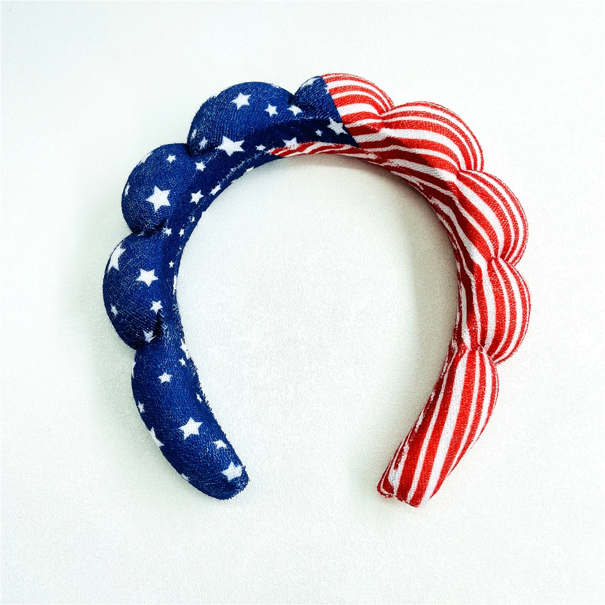 (Pre Order)Patriotic Sponge Terry Scalloped Headband