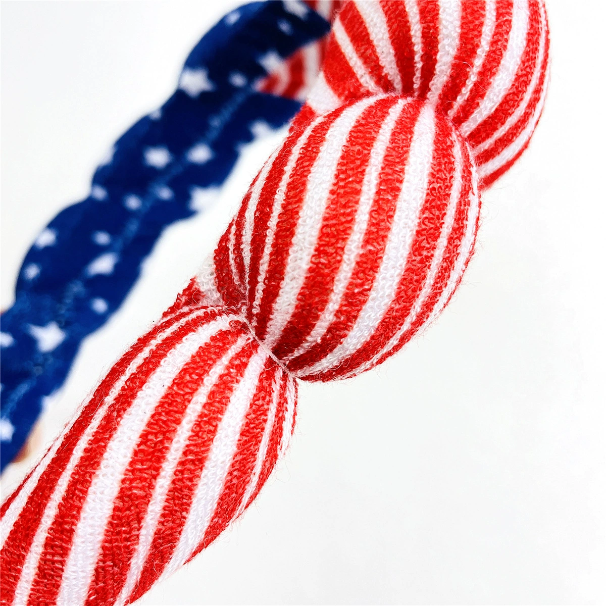 (Pre Order)Patriotic Sponge Terry Scalloped Headband