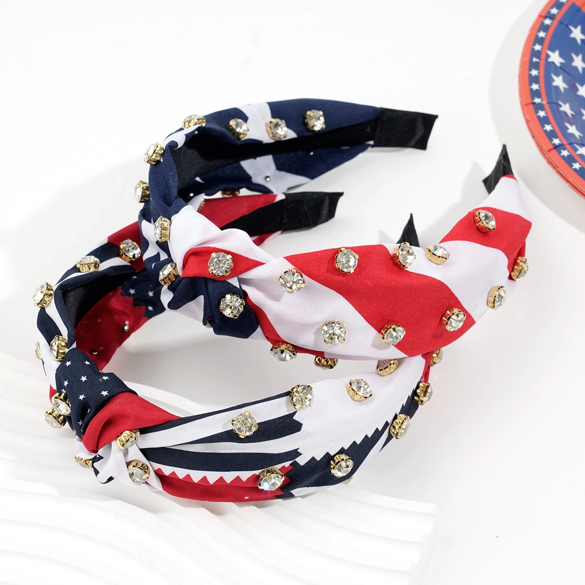 (Pre Order)Patriotic Stylish Rhinestone Headband