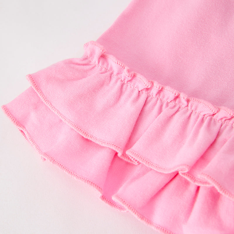 (In Stock)Girls Summer Back To School Pencil Embroidery Shorts Set