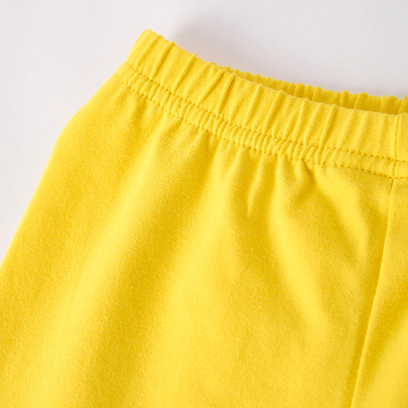 (In Stock)Girls Summer Back To School Pencil Applique Shorts Set