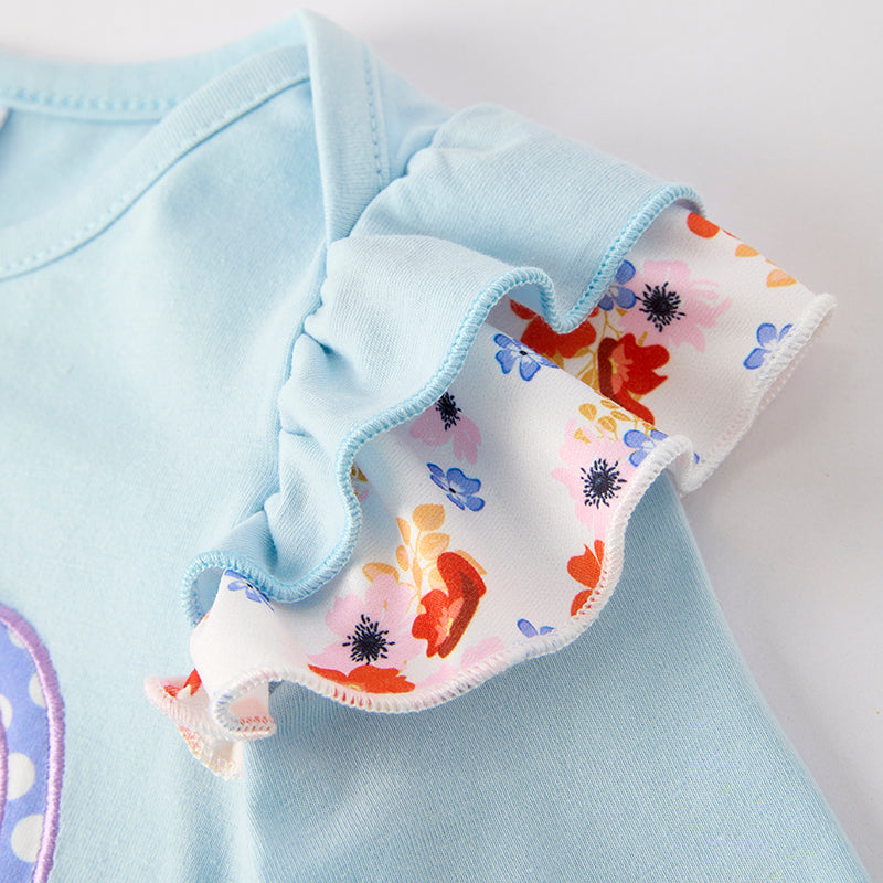 (In Stock)Toddler Girls Halloween BOO Applique Cotton Romper