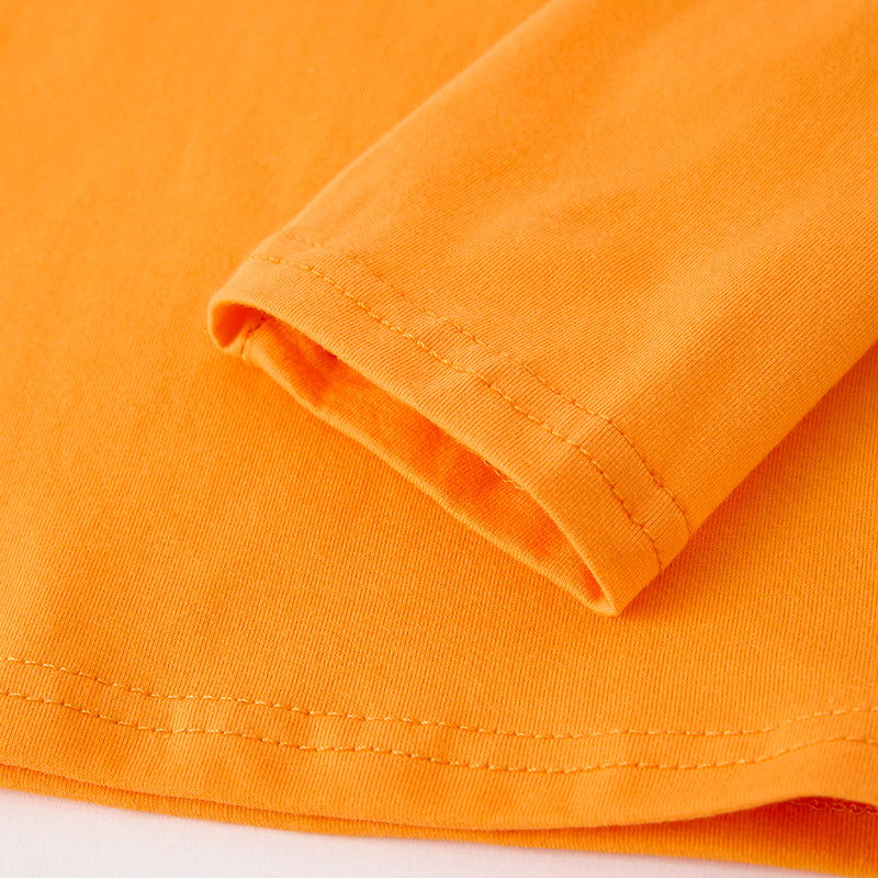 (In Stock)Boys Halloween&Thanksgiving Pumpkin Chenille Patches Top