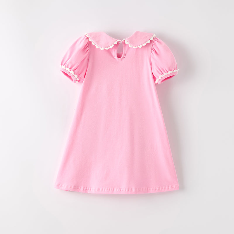 (Restock)Girls Halloween Ghost Applique Cotton Dress