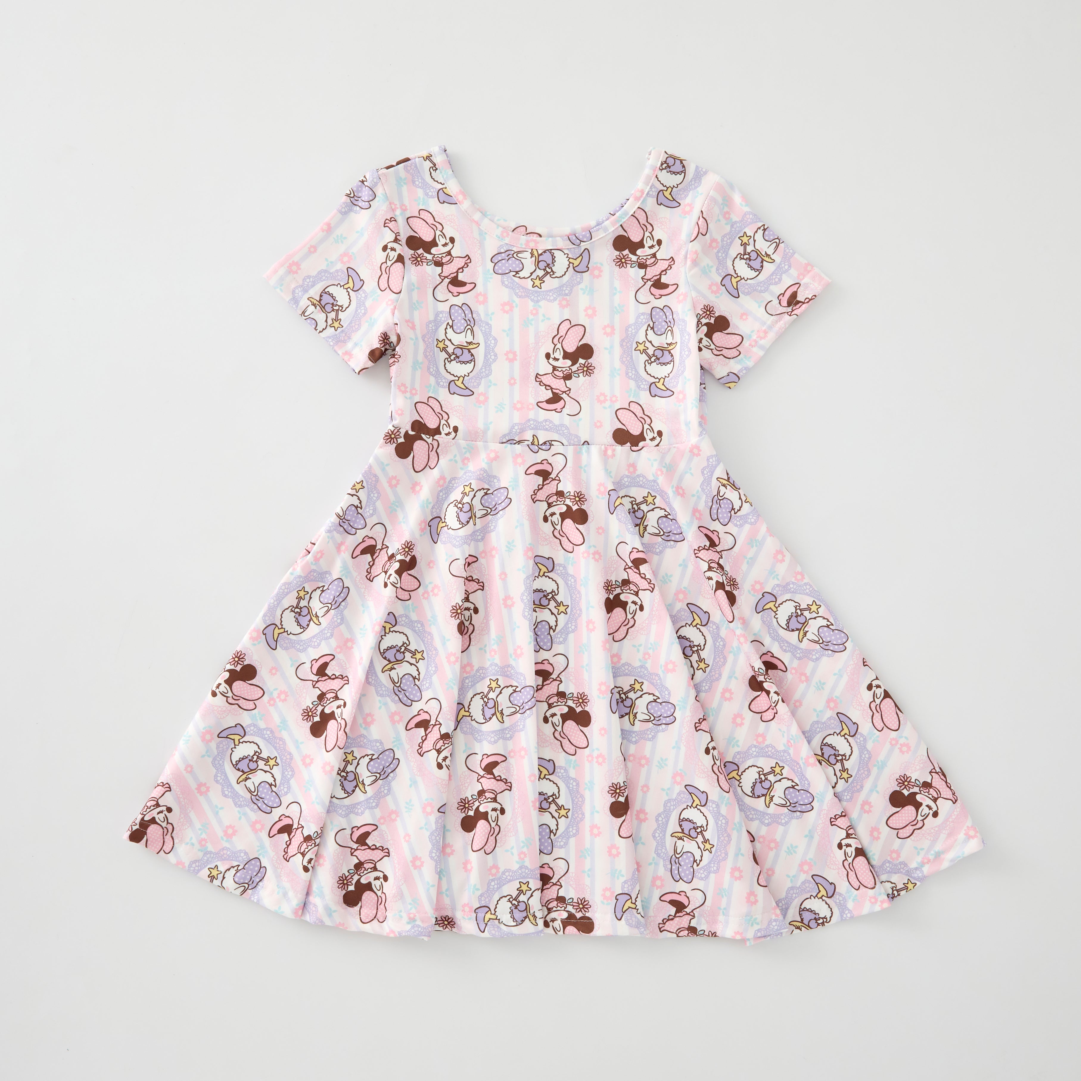 (Pre Order)Girls Spring and Summer Horse&Chick Print Dress
