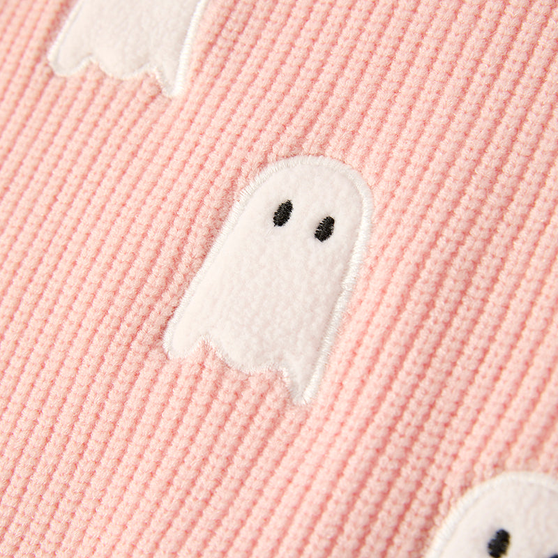 (In Stock)Mommy&Me Halloween Ghost Applique Sweater