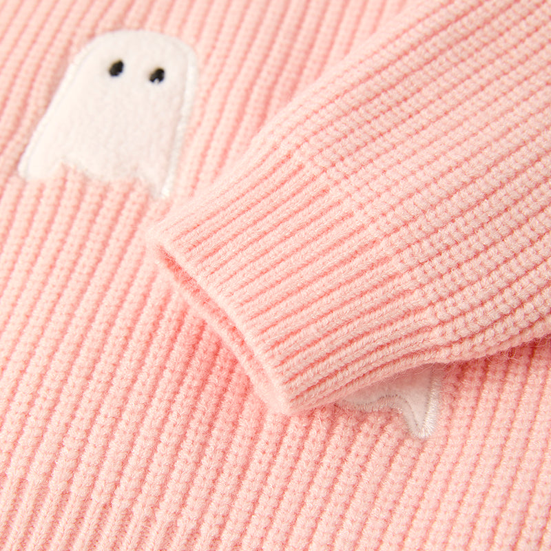 (In Stock)Mommy&Me Halloween Ghost Applique Sweater