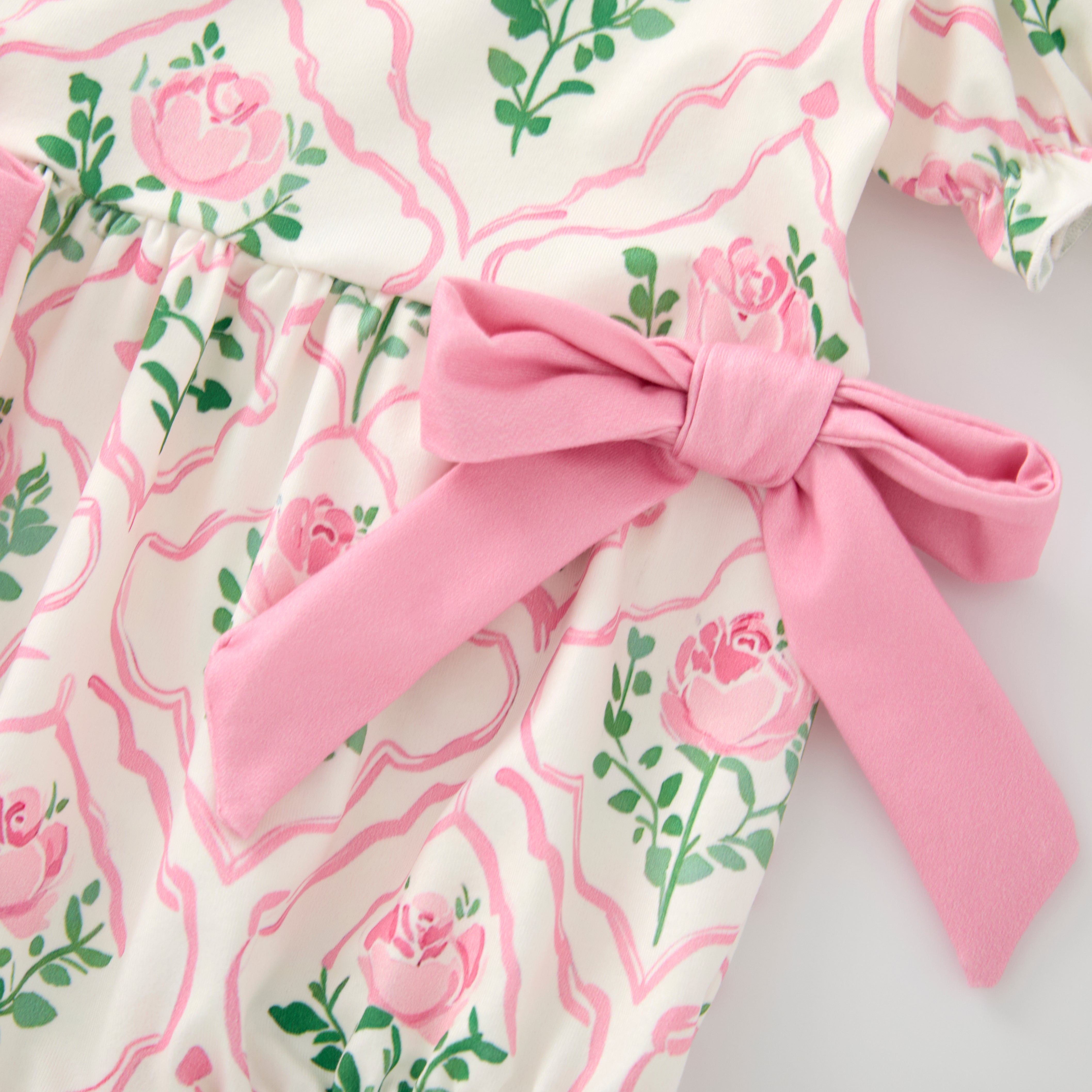 (Pre Order)Mommy and Me Summer Pink Floral Print MAXI Dress,Set&Romper