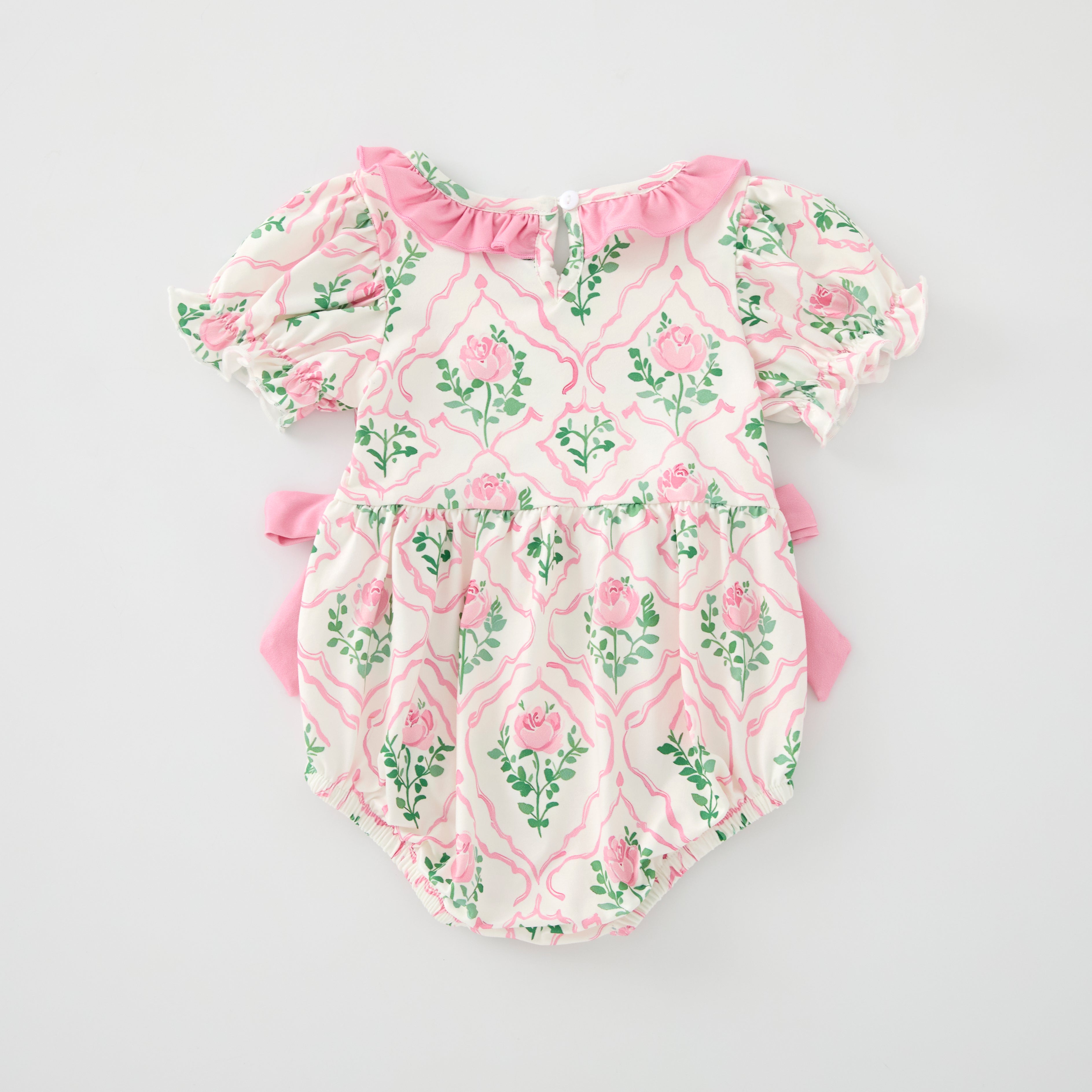 (Pre Order)Mommy and Me Summer Pink Floral Print MAXI Dress,Set&Romper