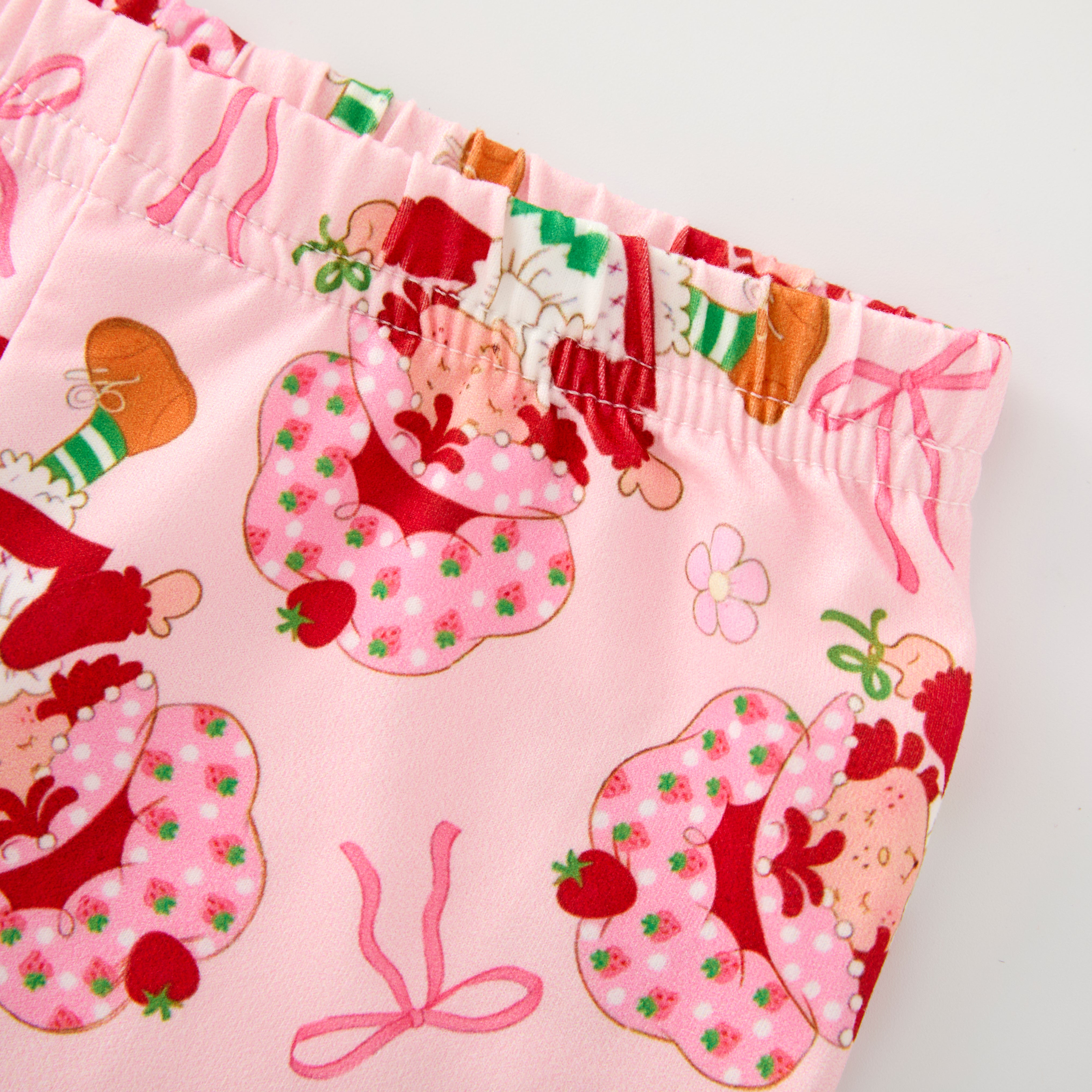 (Pre Order)Girls Spring and Summer Bow&Floral Print Skort Set