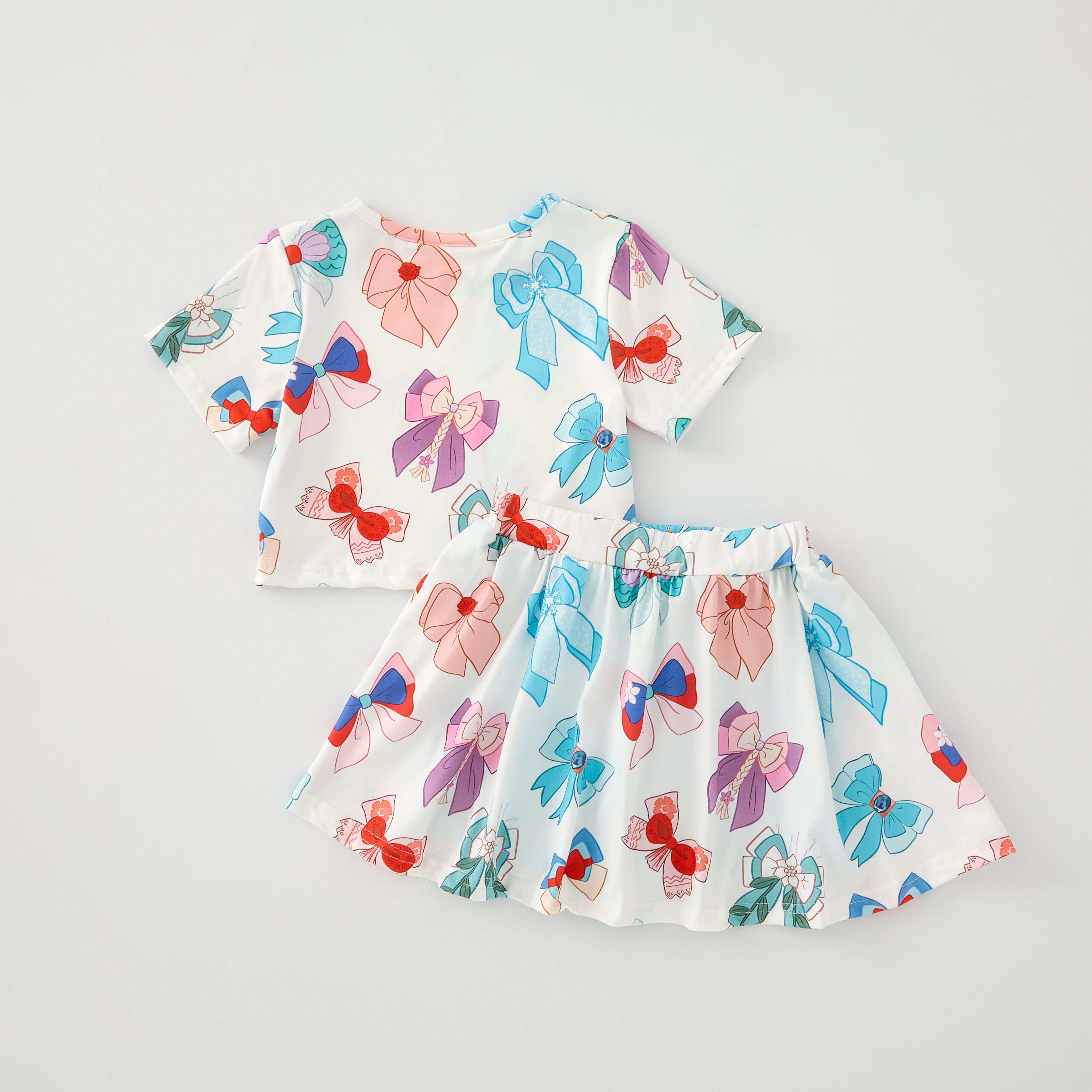 (Pre Order)Girls Spring and Summer Print Skort Set