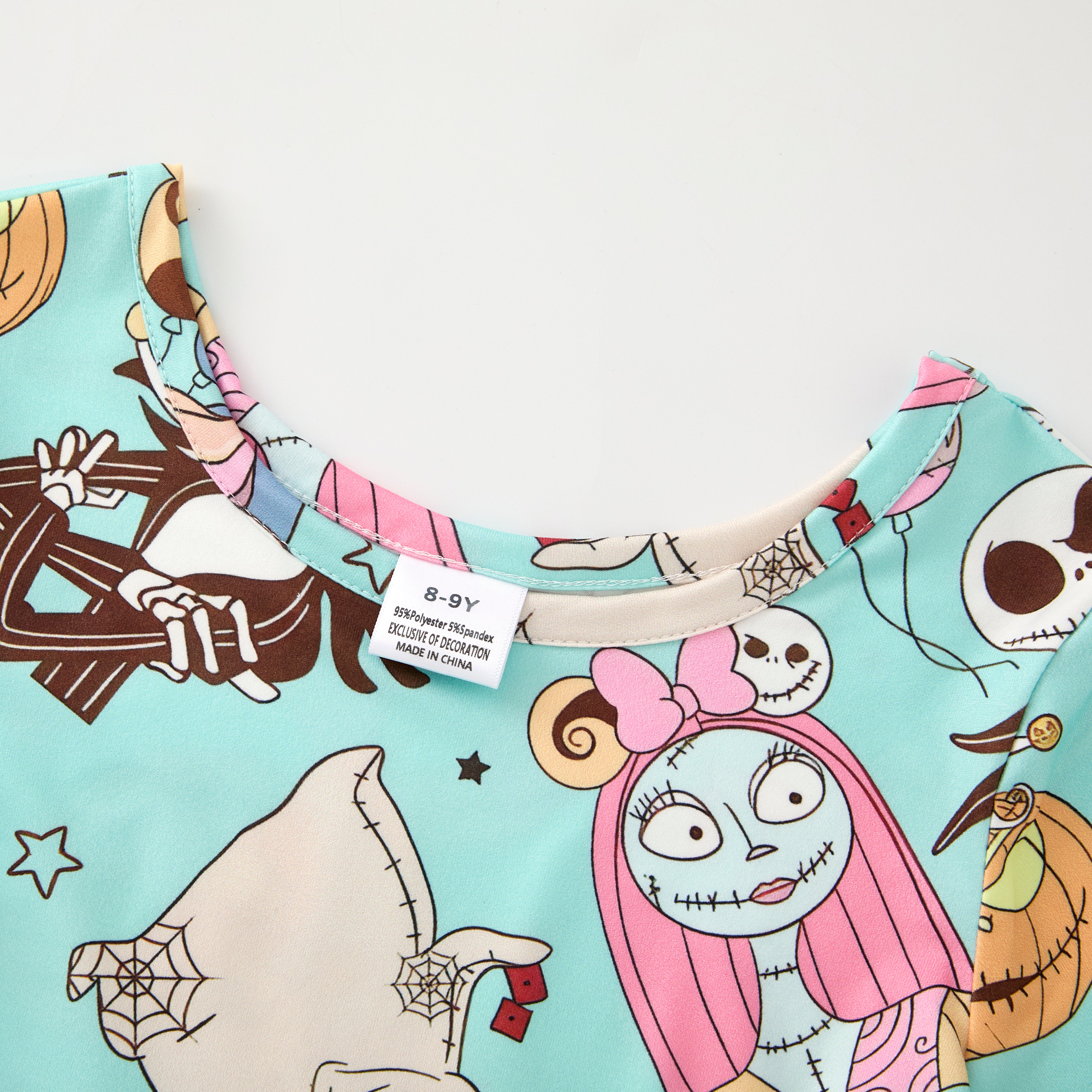 (Pre Order)Girls Halloween Cartoon Print Twirl Dress