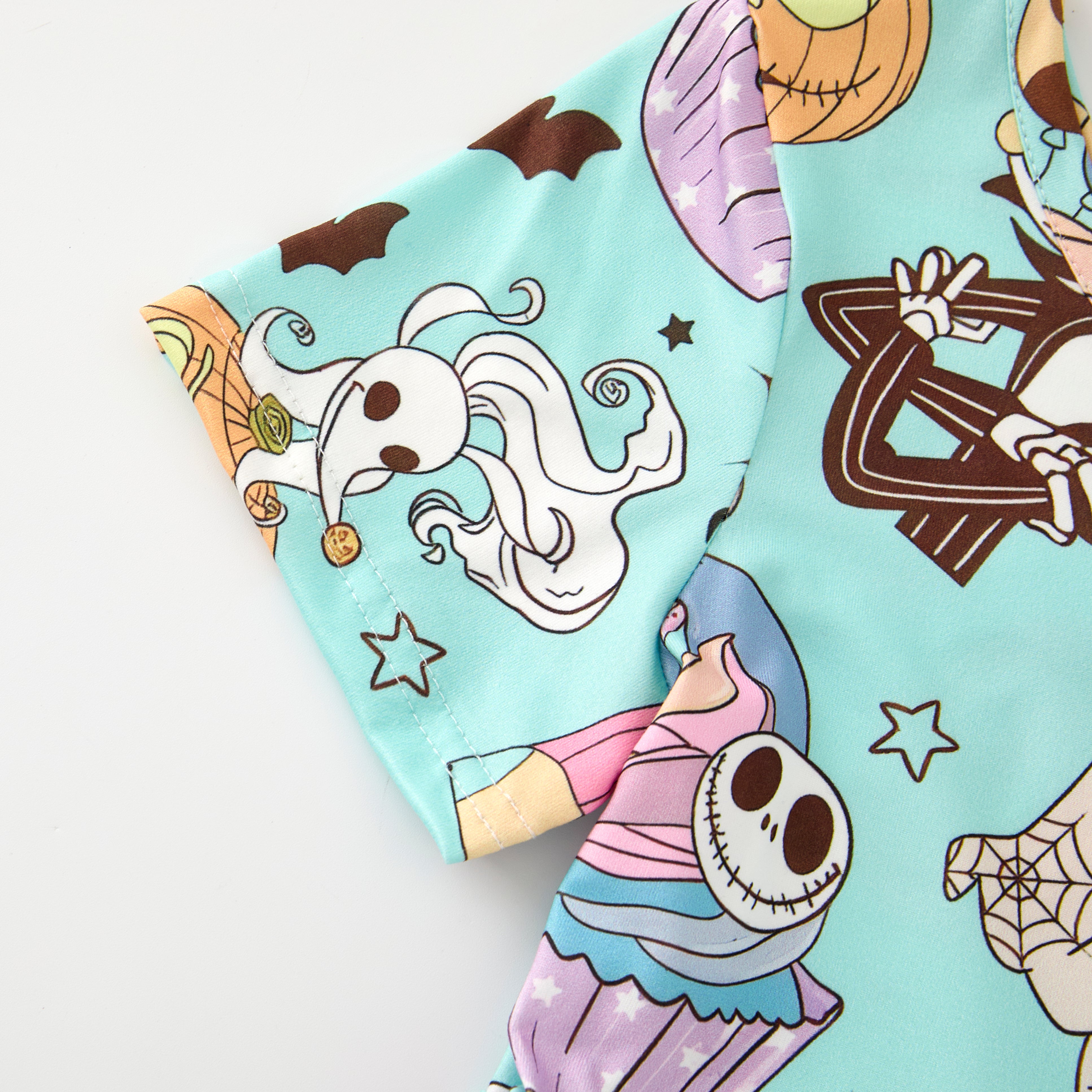 (Pre Order)Girls Halloween Cartoon Print Twirl Dress