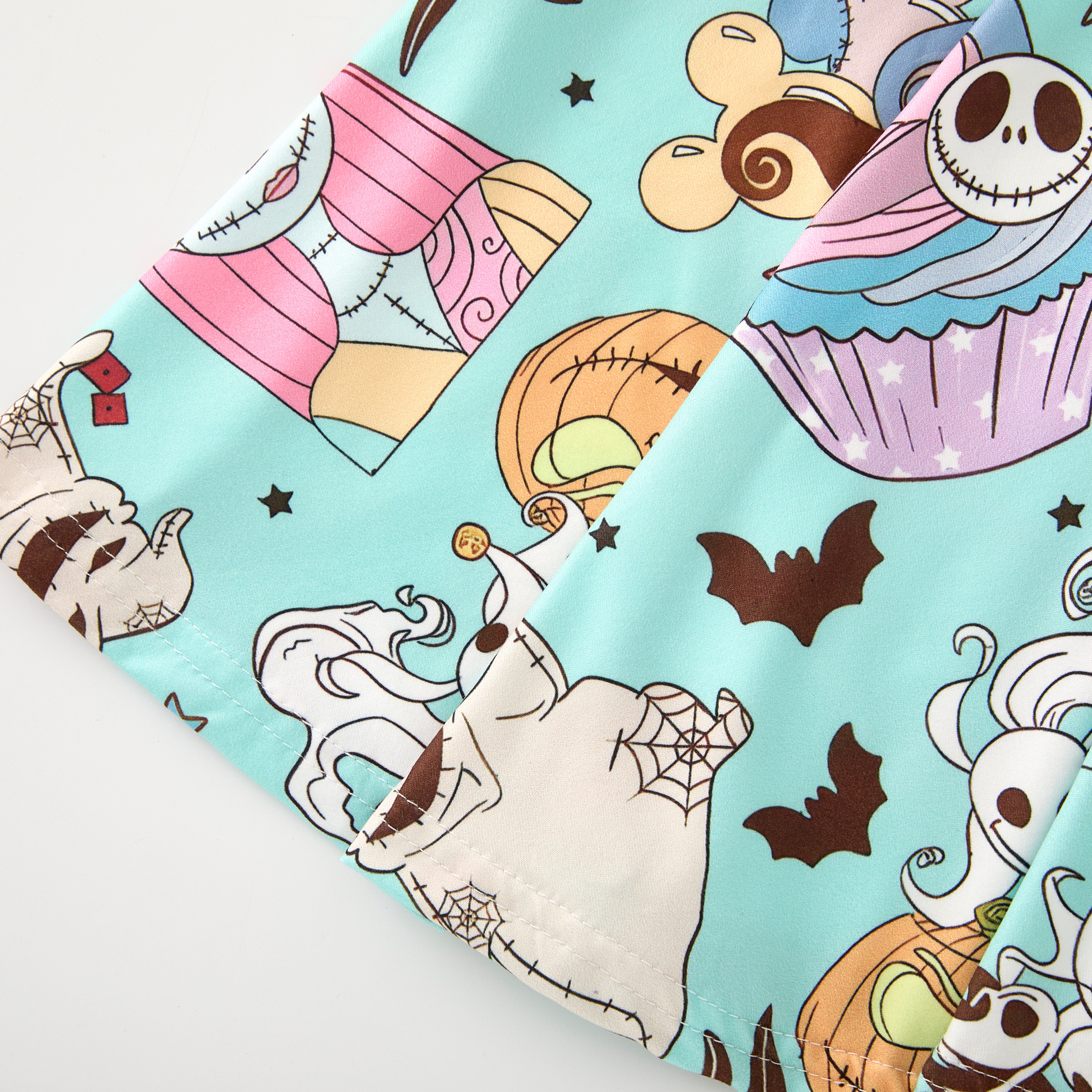 (Pre Order)Girls Halloween Cartoon Print Twirl Dress