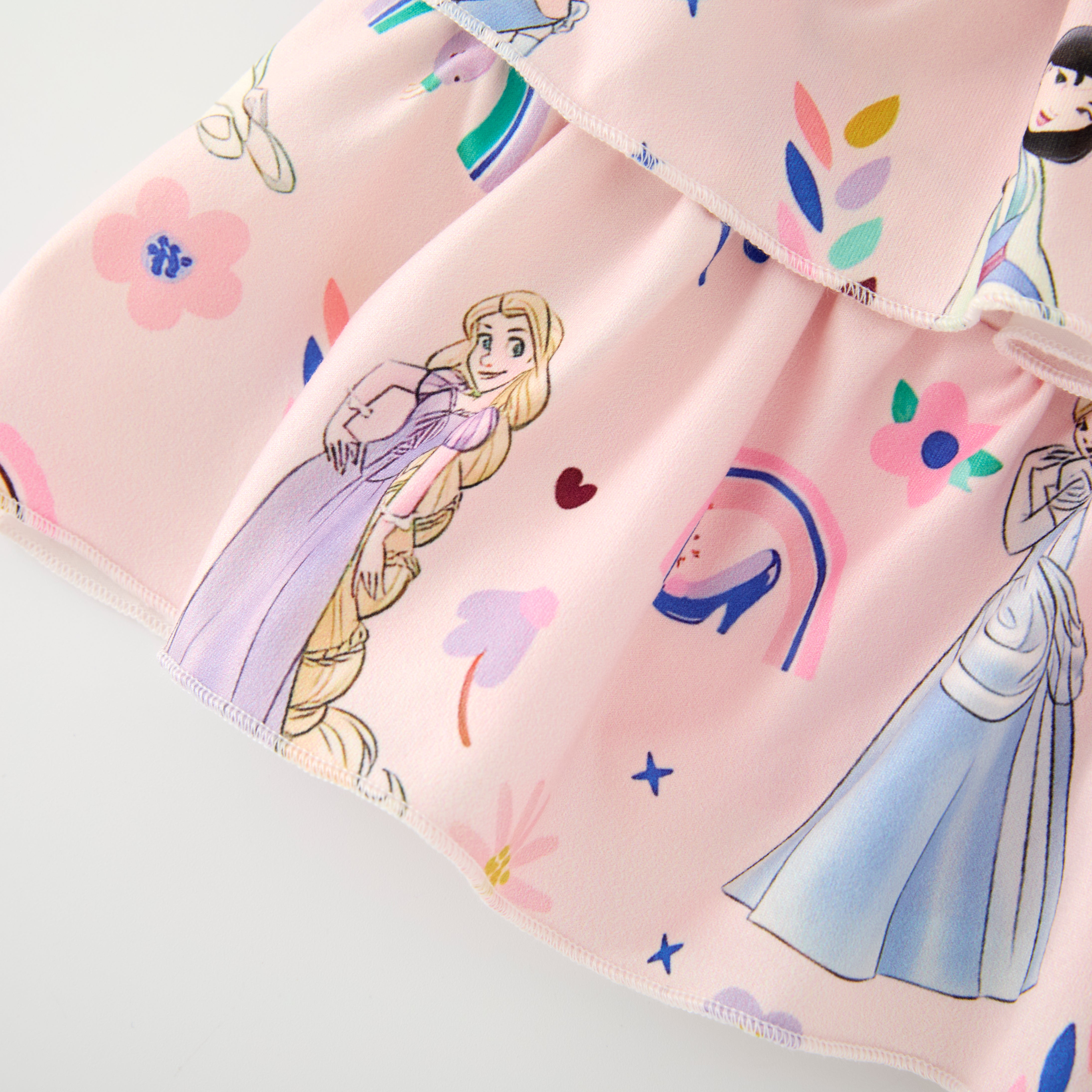 (Pre Order)Girls Spring and Summer Princess&Cartoon Print Skort Set