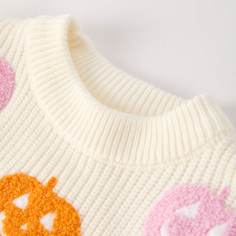(In Stock)Mommy&Me Halloween Pumpkin Applique Sweater