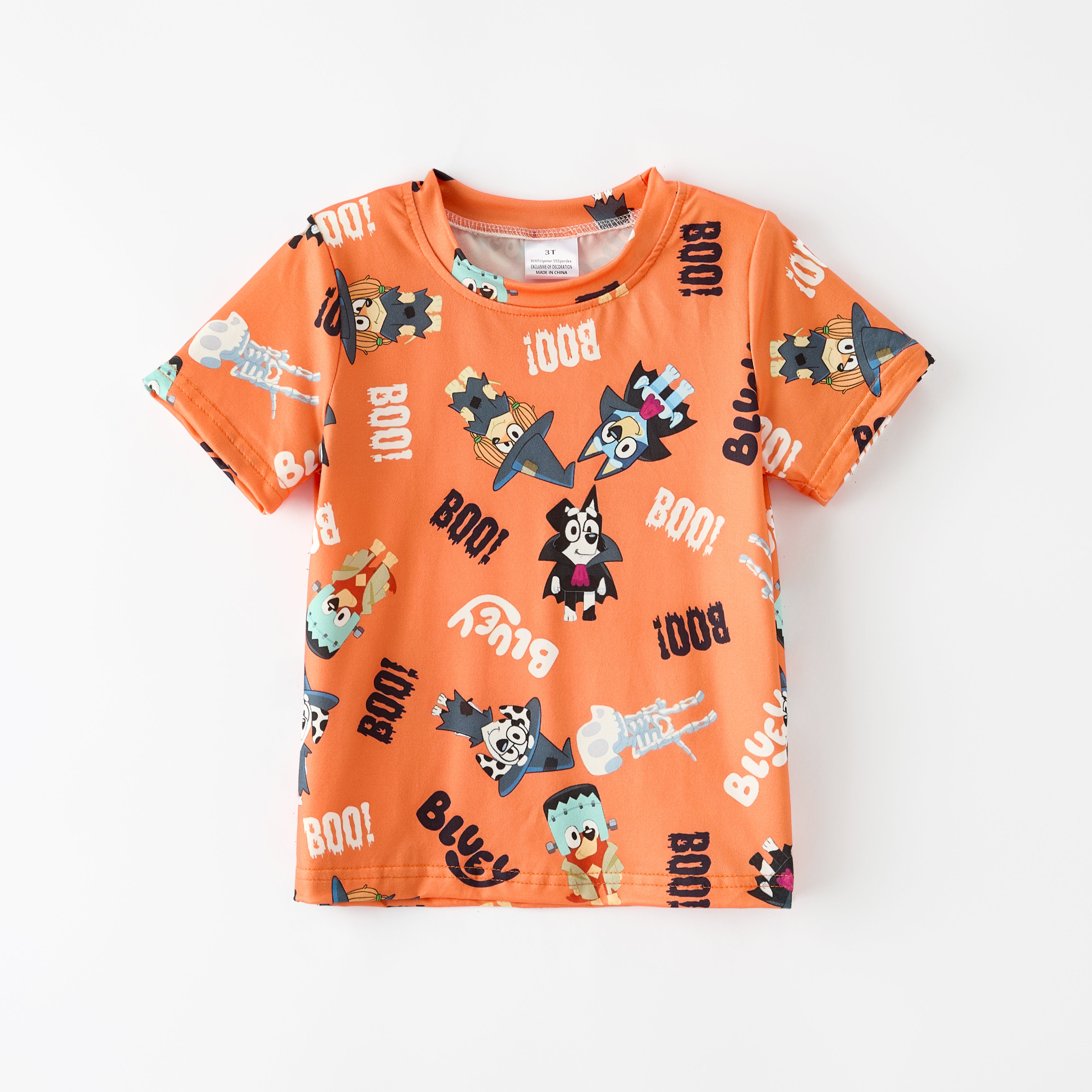 (Pre Order)Boys Halloween Cartoon Print Top