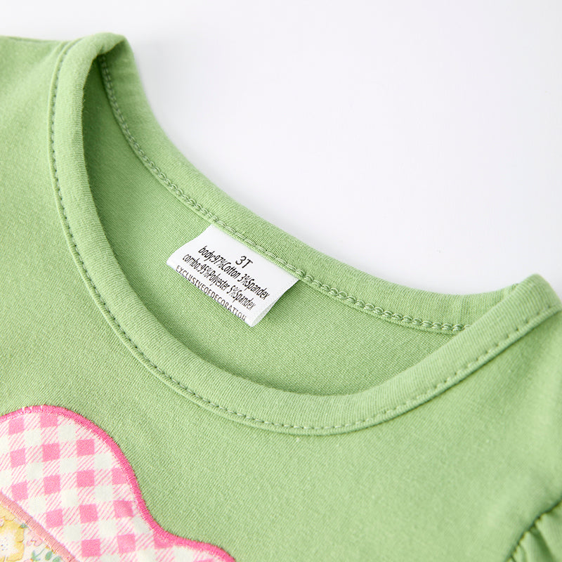 (In Stock)Girls Thanksgiving Scarecrow Applique Ruffle Outfit Set