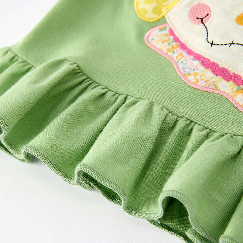 (In Stock)Girls Thanksgiving Scarecrow Applique Ruffle Outfit Set