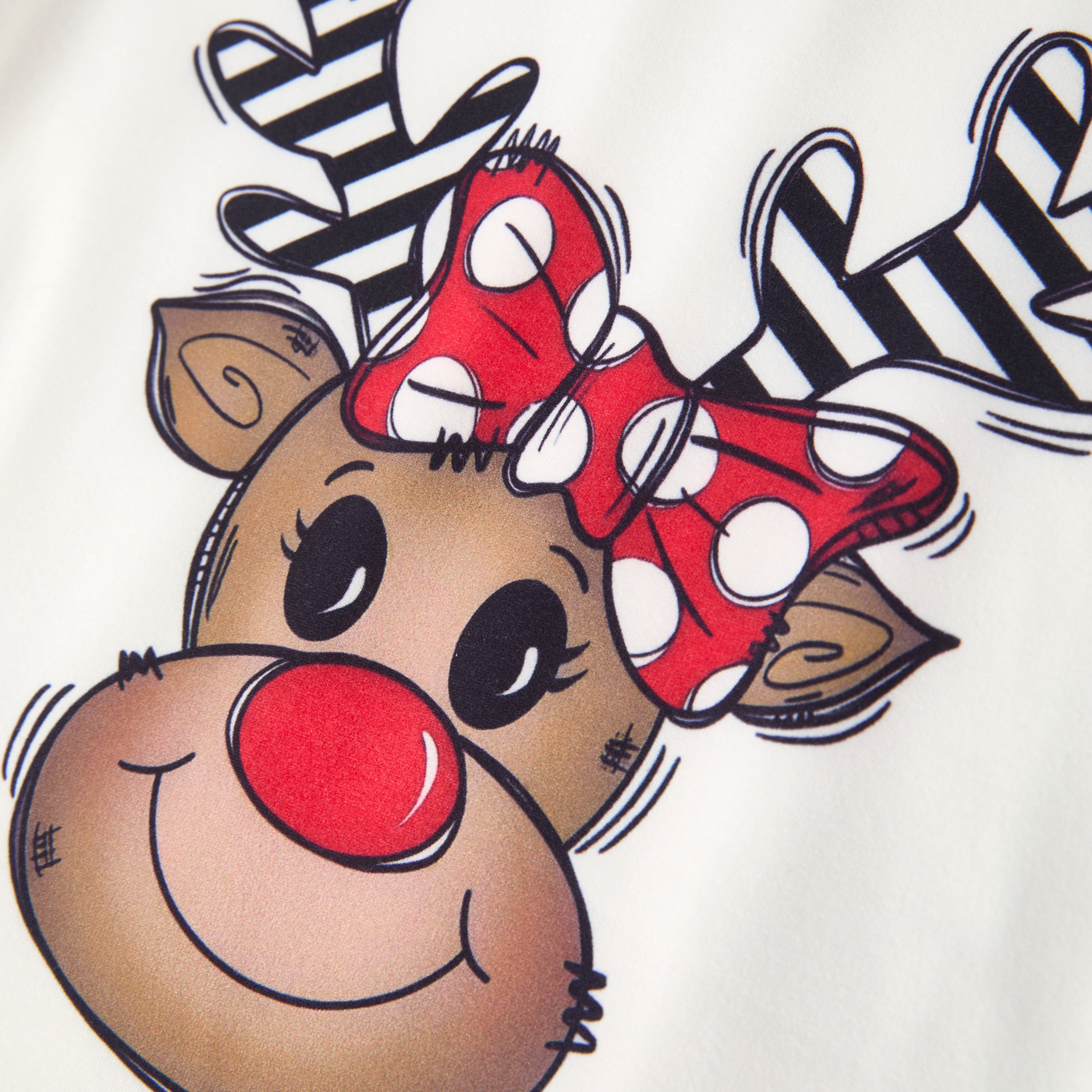 (In Stock)Girls Christmas Elk Print Ruffle Outfit Set