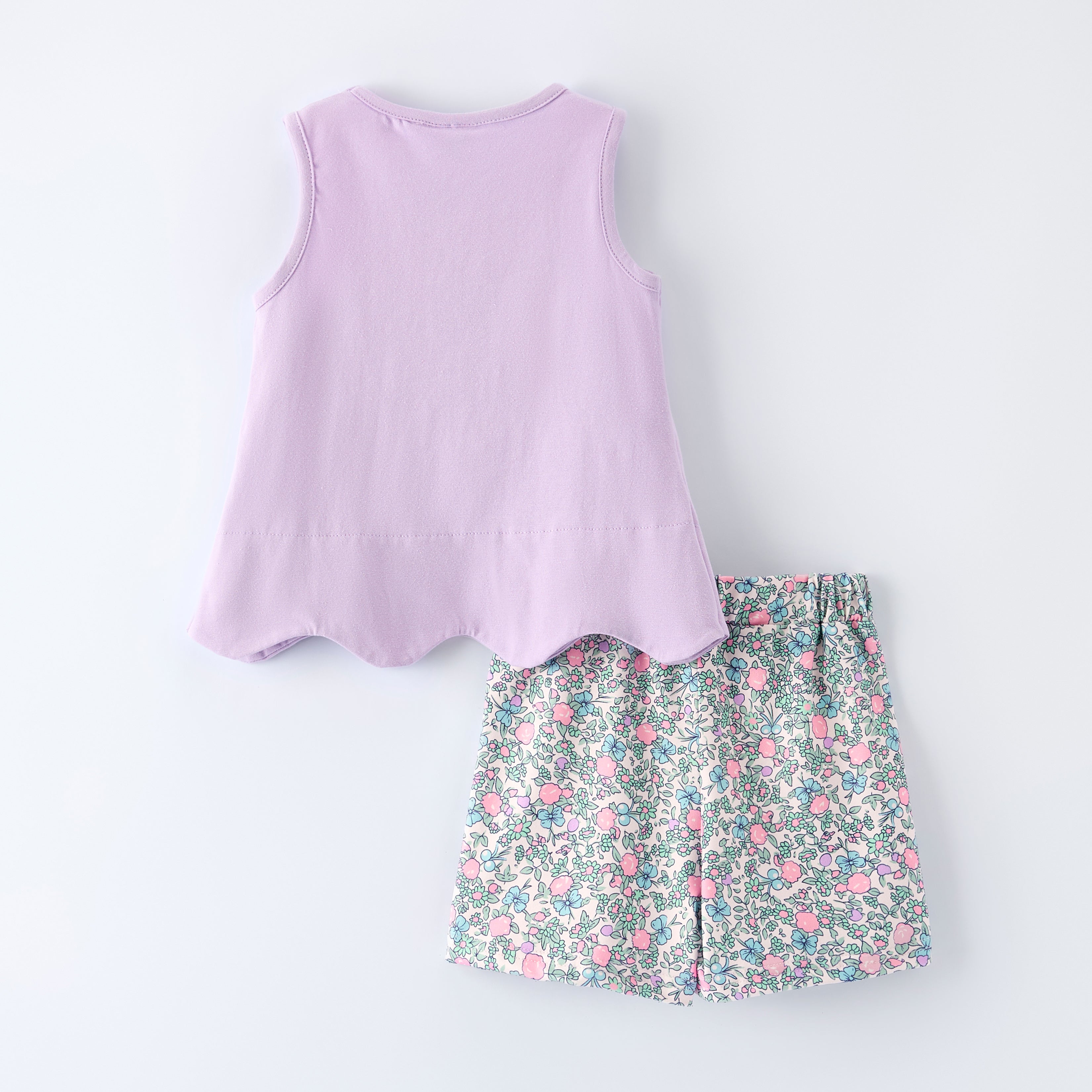 (In Stock)Girls Easter Bunny Applique Shorts Set