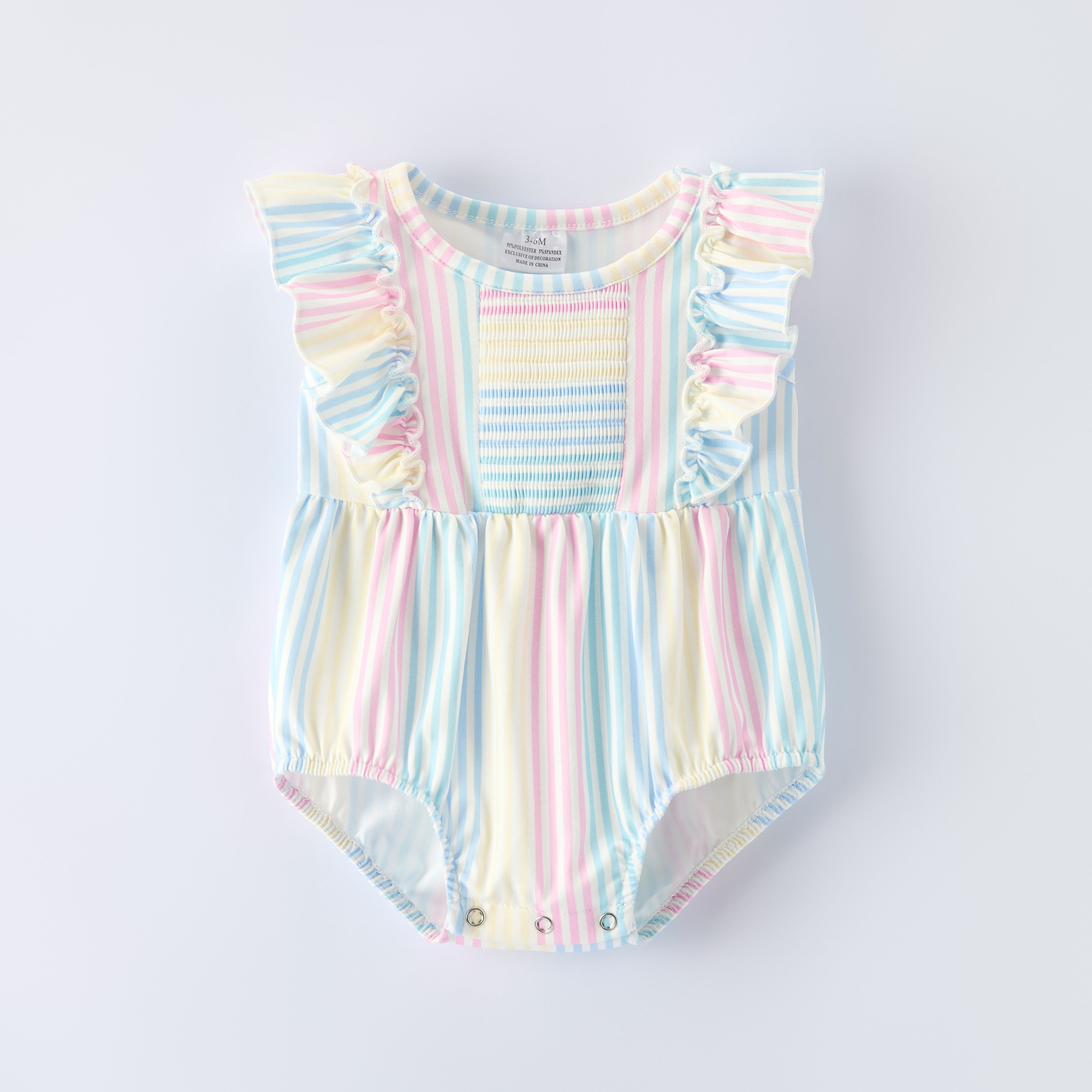 (In Stock)Toddler Girls Easter Ruffle Smocked Romper