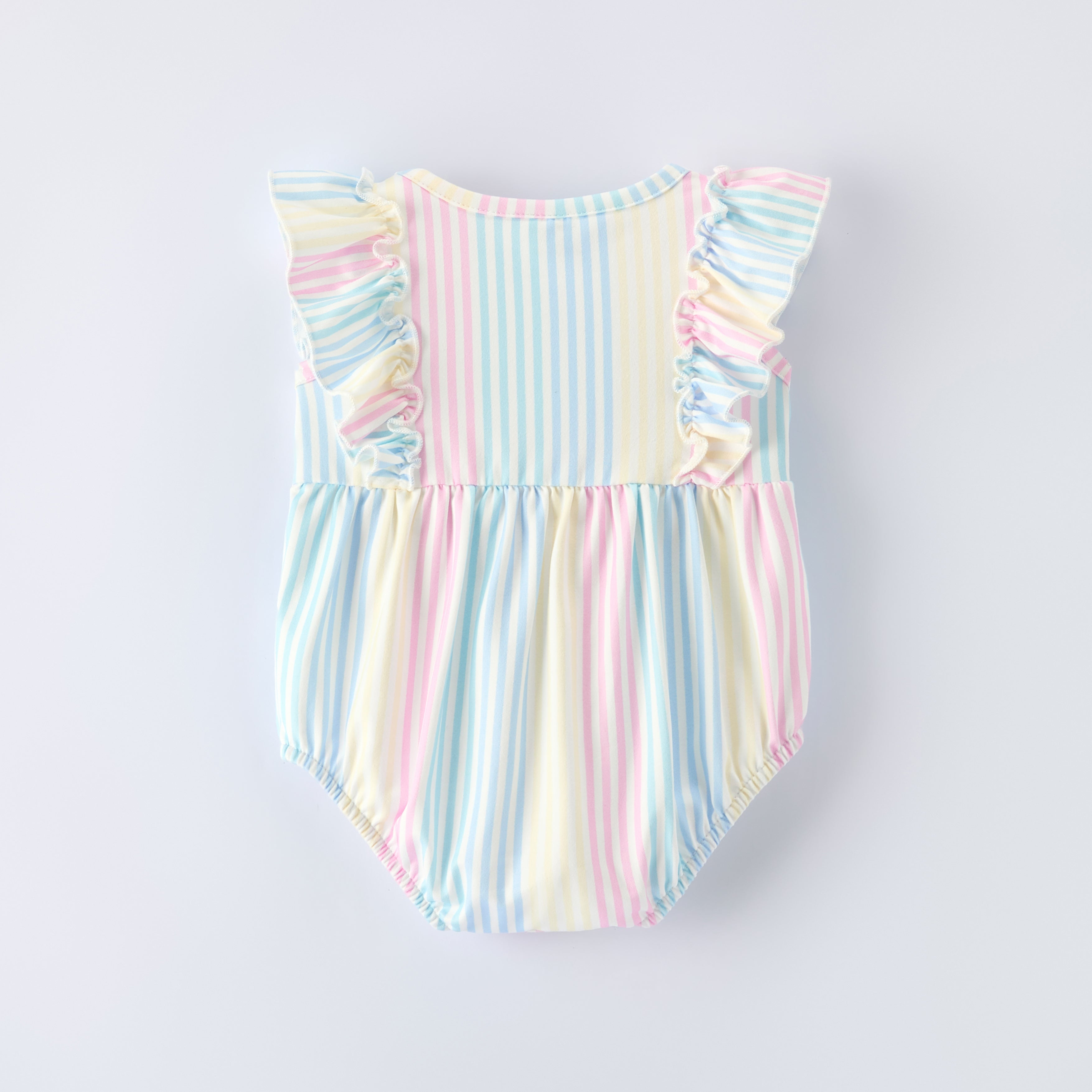 (In Stock)Toddler Girls Easter Ruffle Smocked Romper