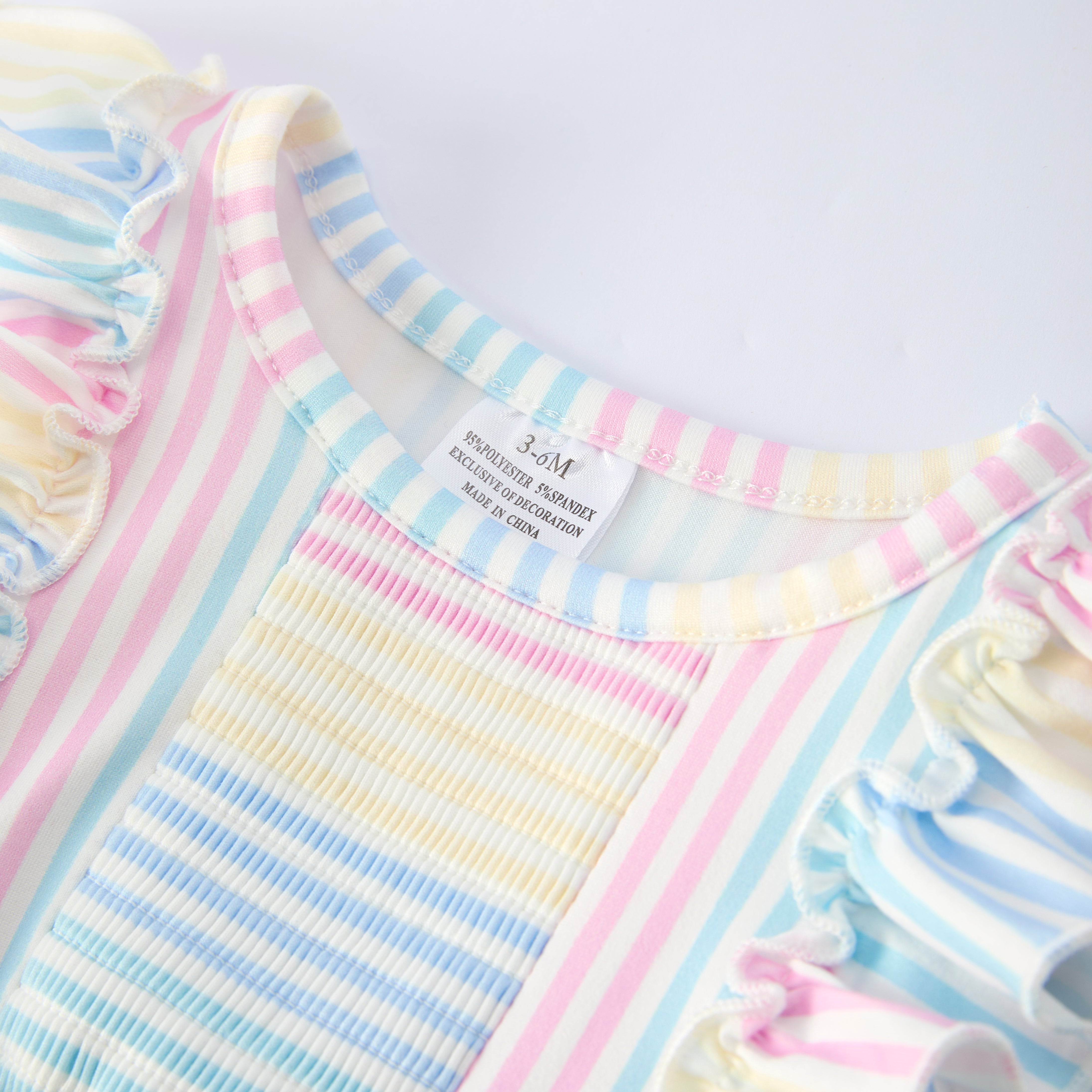 (In Stock)Toddler Girls Easter Ruffle Smocked Romper