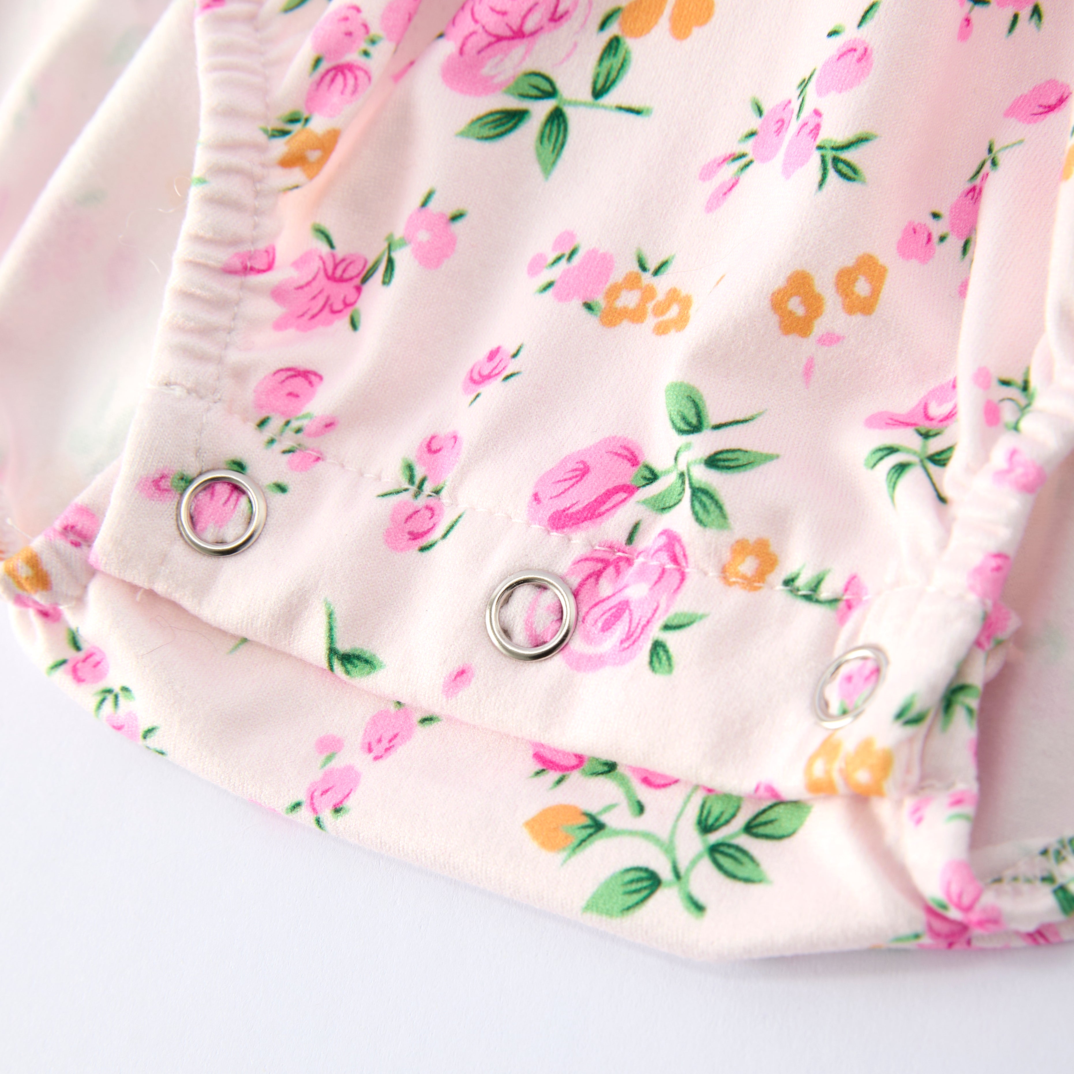 (In Stock)Toddler Girls Easter Bunny Applique Ruffle Romper