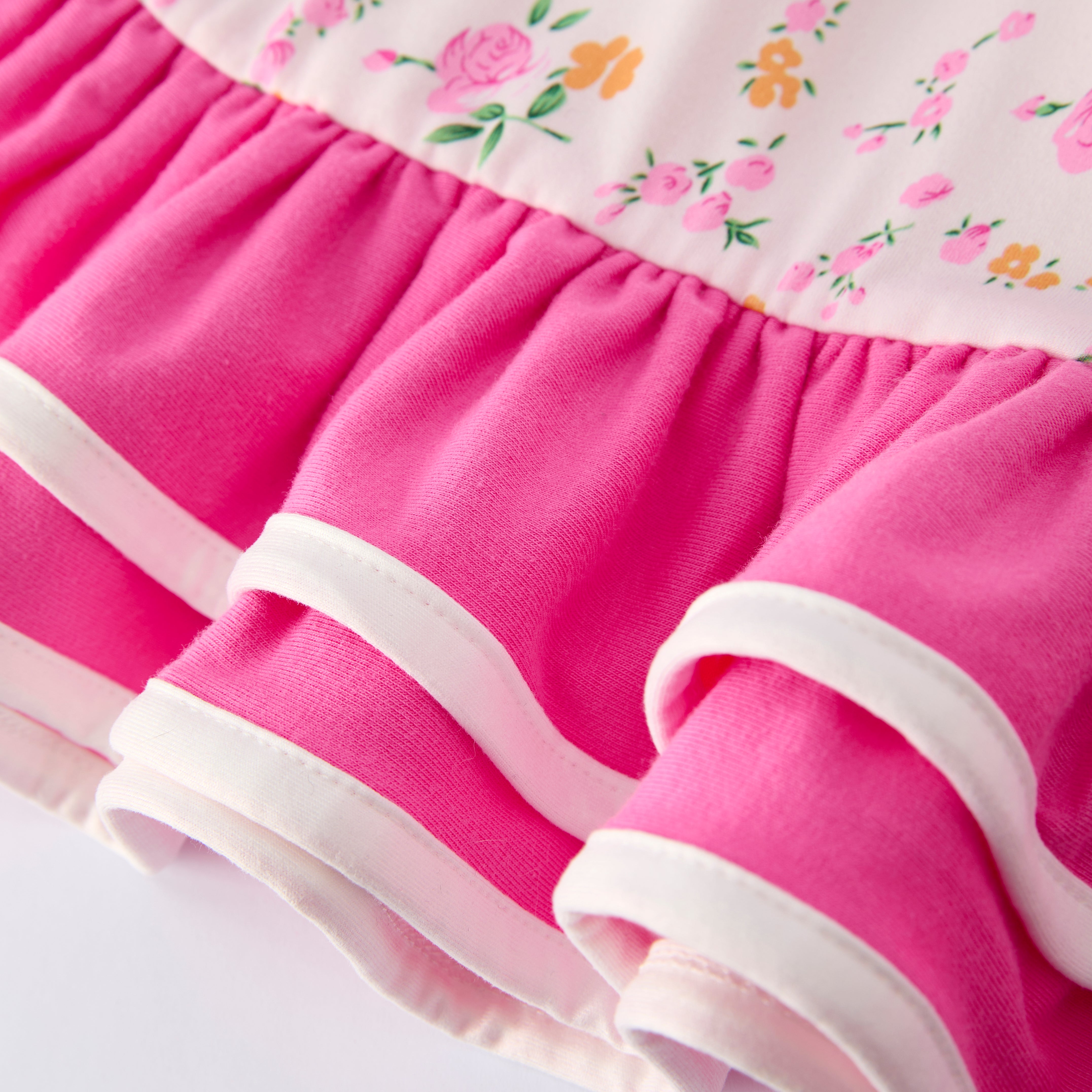 (In Stock)Girls Easter Bunny Applique Ruffle Dress